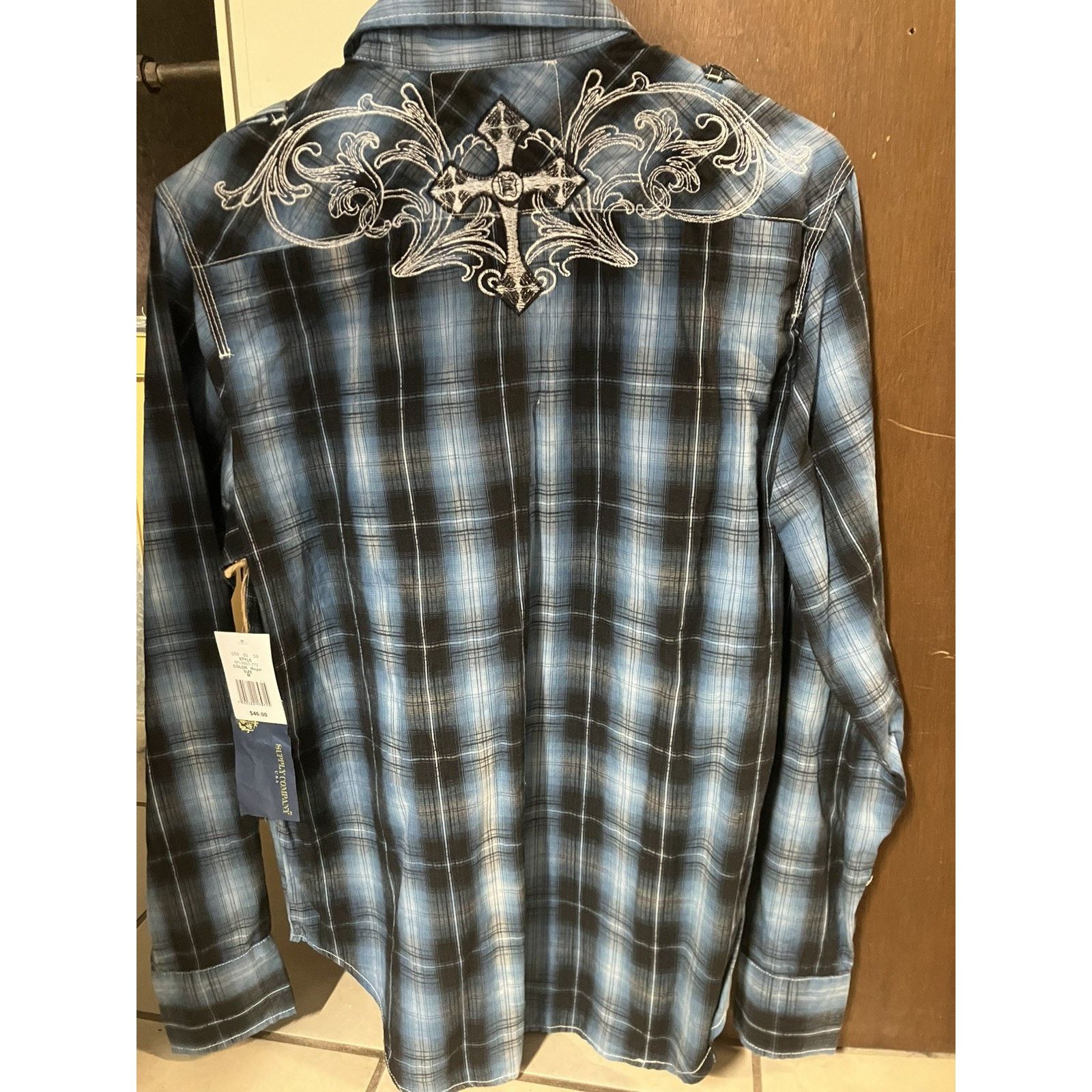 Other NWT Supply Co USA Affliction Style Blue Pearl Snap - M Size US M / EU 48-50 / 2 - 5 Thumbnail