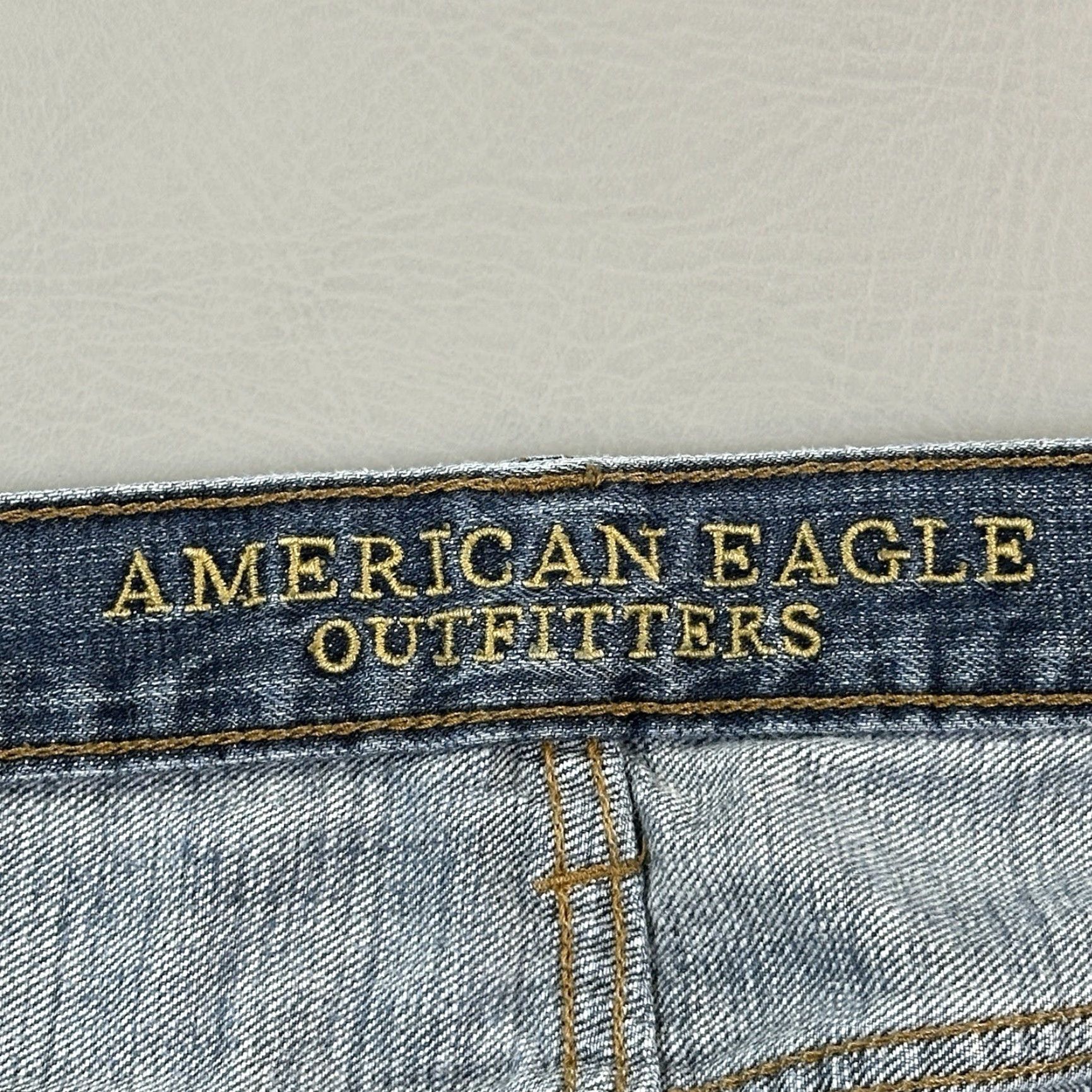 American Eagle Outfitters American Eagle Jeans Mens 38x32 Dark Wash Bootcut Distressed 5-Pocket Denim Cotton Blue Jeans Mens Regular Bootcut USA | 40x31 Size US 38 / EU 54 - 6 Thumbnail