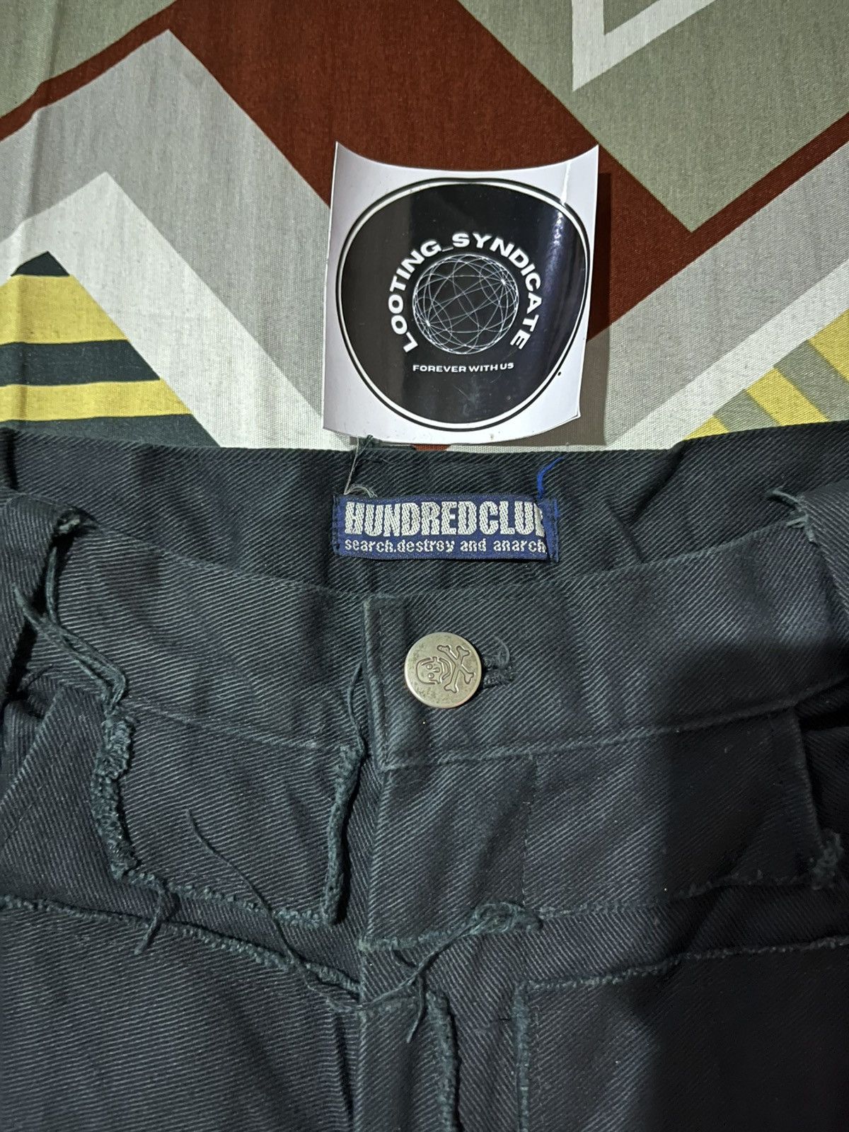 If Six Was Nine × Japanese Brand × Le Grande Bleu (L.G.B.) 🔥Rare Hundred Club Destroy Anarchy Crush Patch Denim Pants Size US 30 / EU 46 - 3 Thumbnail
