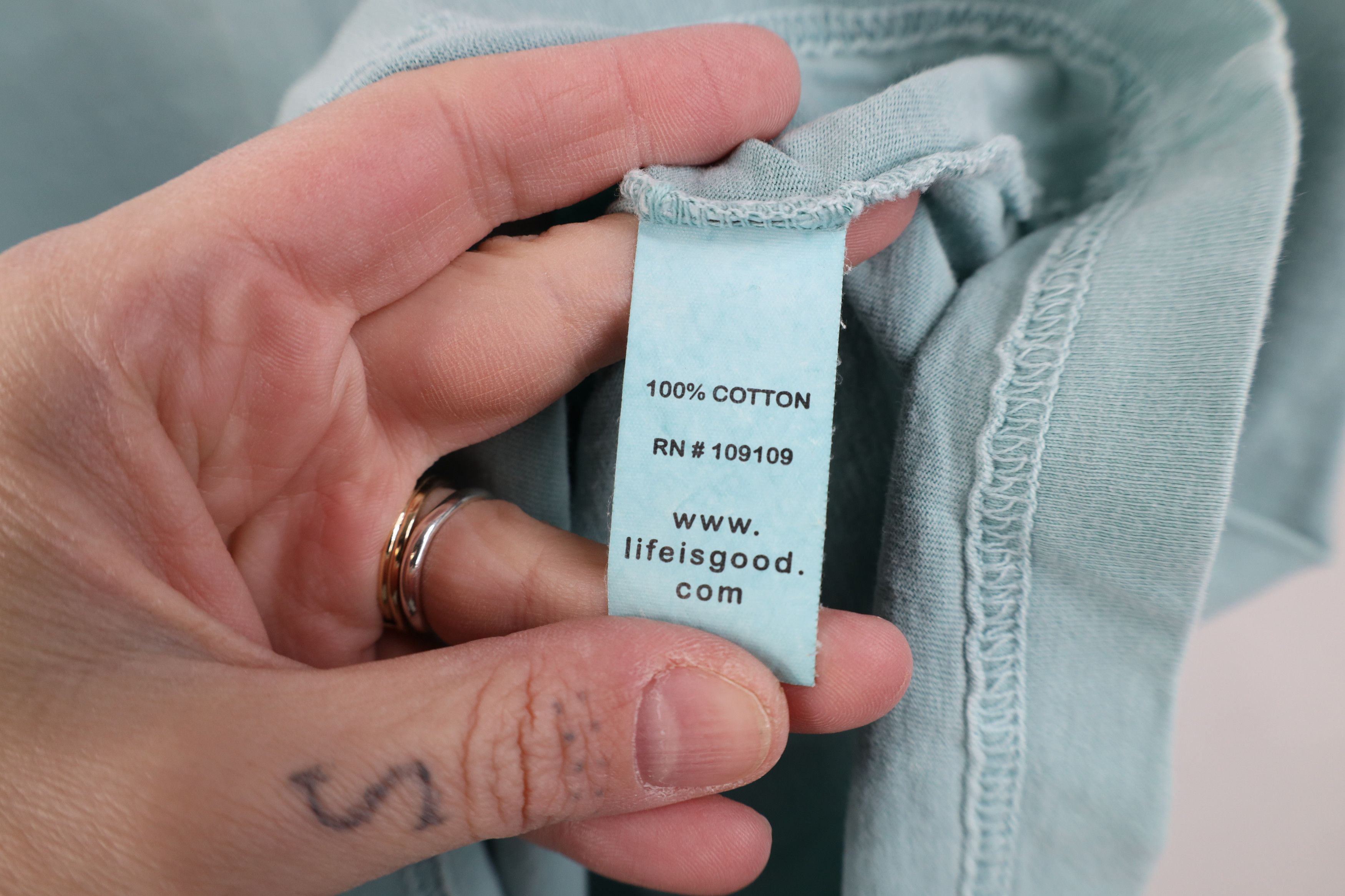 Life is Good Life Is Good Spell Out Cycling Bicycle T-Shirt Teal Cotton Size M / US 6-8 / IT 42-44 - 10 Thumbnail