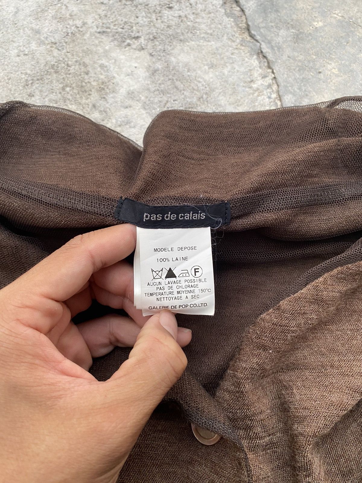 Pas de Calais Distressed Wool Double Layer Cardigan Size S / US 4 / IT 40 - 7 Thumbnail