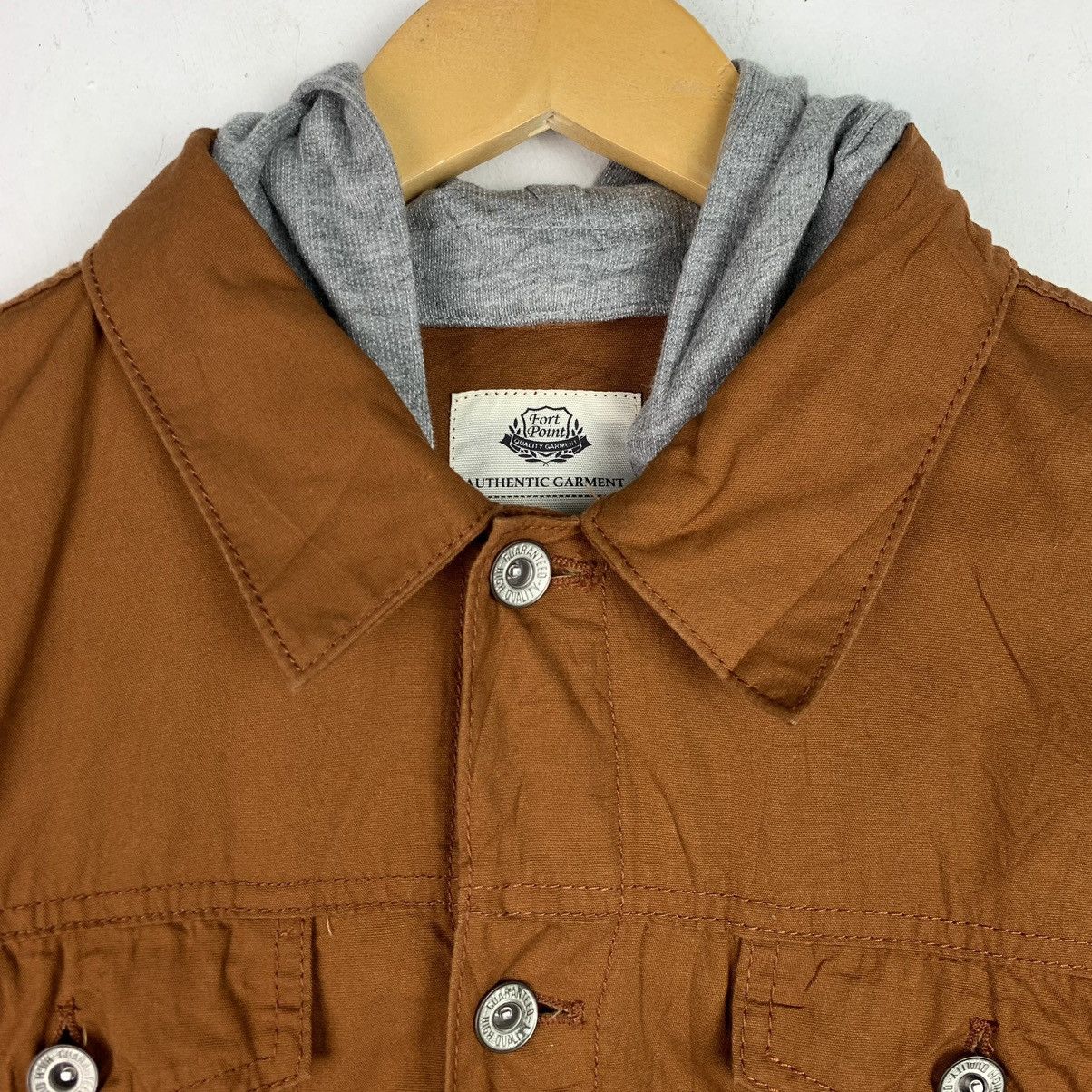 Japanese Brand × Vintage Vintage Japanese Brand Button Up Hooded Jacket Size US L / EU 52-54 / 3 - 2 Thumbnail