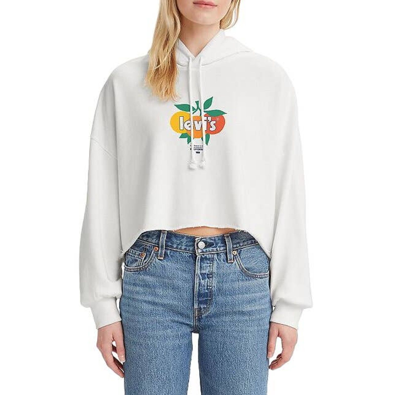 Levi's Levi’s White Cropped Graphic Hoodie California Size Medium Size M / US 6-8 / IT 42-44 - 3 Thumbnail