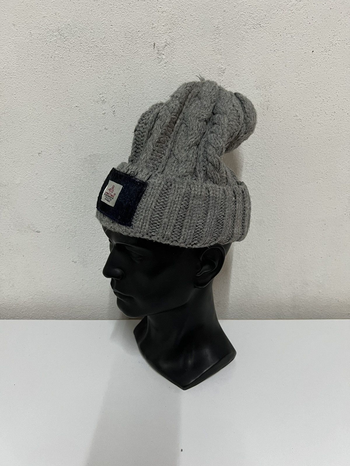 Harris Tweed × Japanese Brand Japanese Brand Harris Tweed Crochet Beanie Hats Size ONE SIZE - 3 Thumbnail