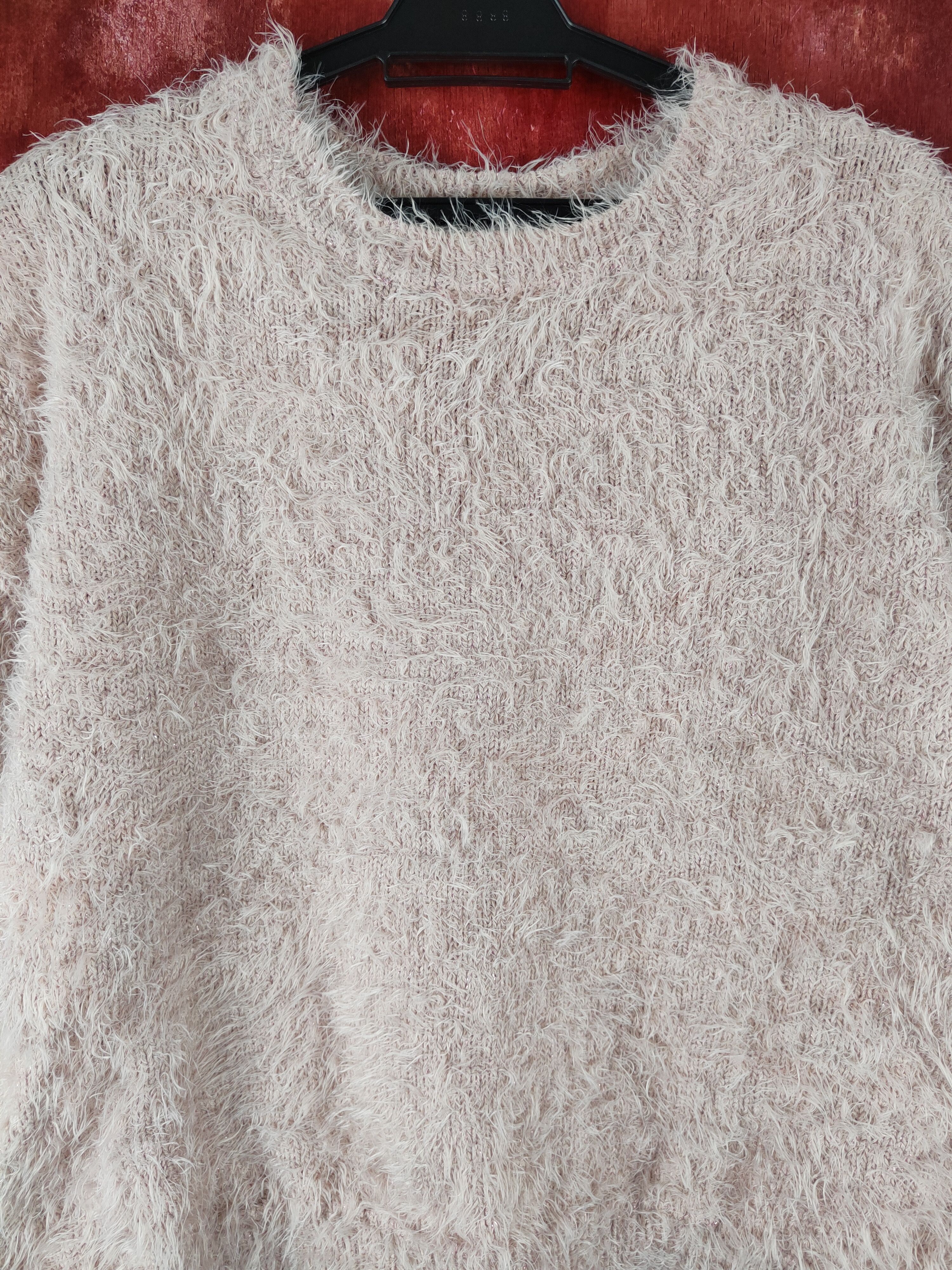 GU × Japanese Brand GU Pink Shag Shaggy Fur Mohair Knitwear #S2190 Size L / US 10 / IT 46 - 2 Thumbnail
