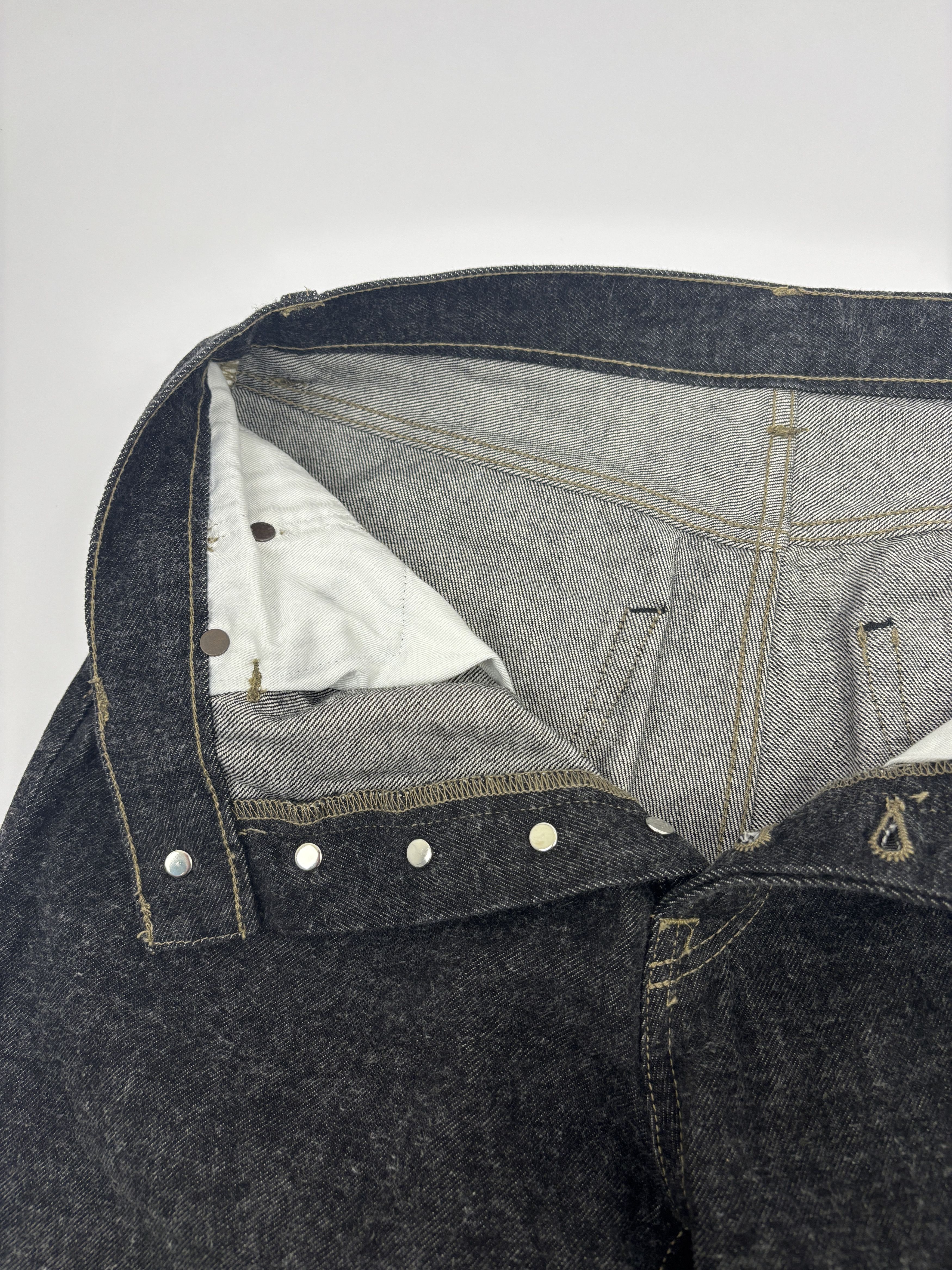 A.PRESSE A.PRESSE Black Washed Denim Jeans Size US 32 / EU 48 - 6 Thumbnail