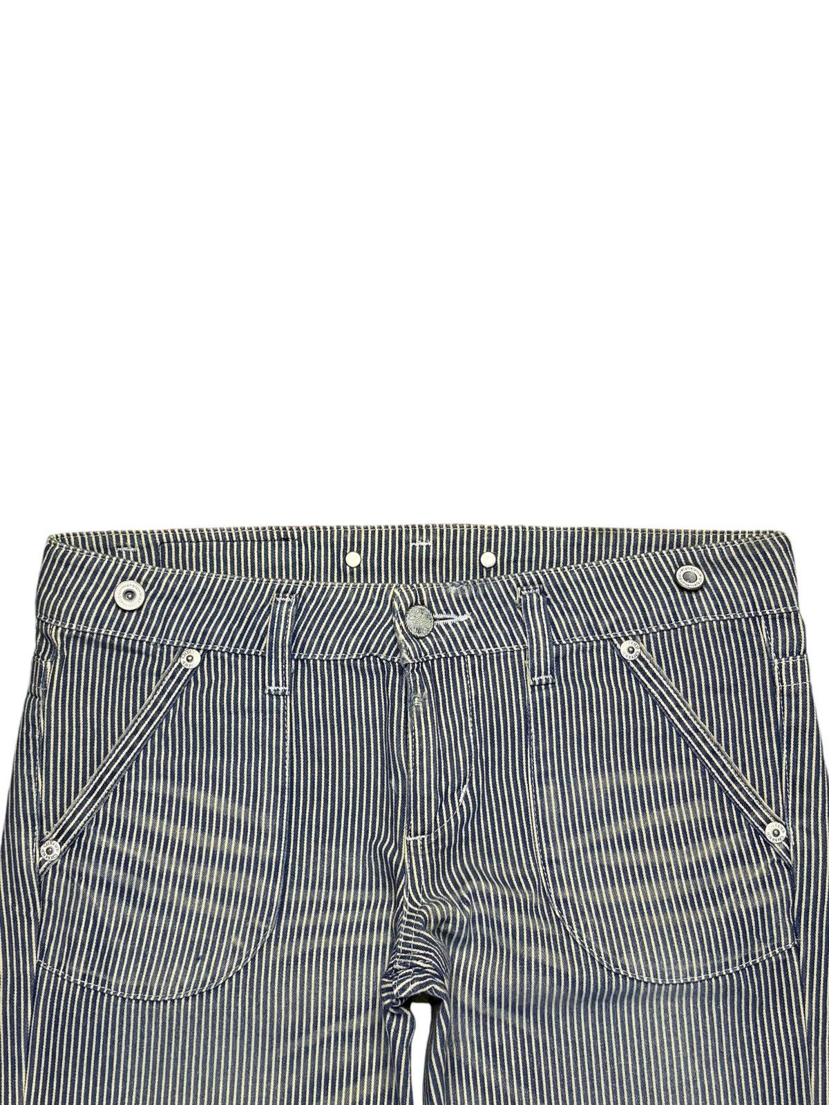 Wrangler Vintage Wrangler Hickory Style Suspenders Flare Denim Size 33" - 4 Thumbnail
