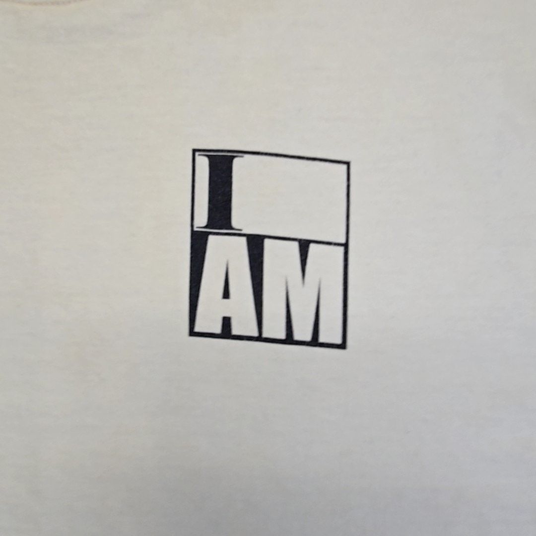 Fruit Of The Loom Vintage Jesus Shirt I AM White L Religion Tee 90s Size US L / EU 52-54 / 3 - 6 Thumbnail