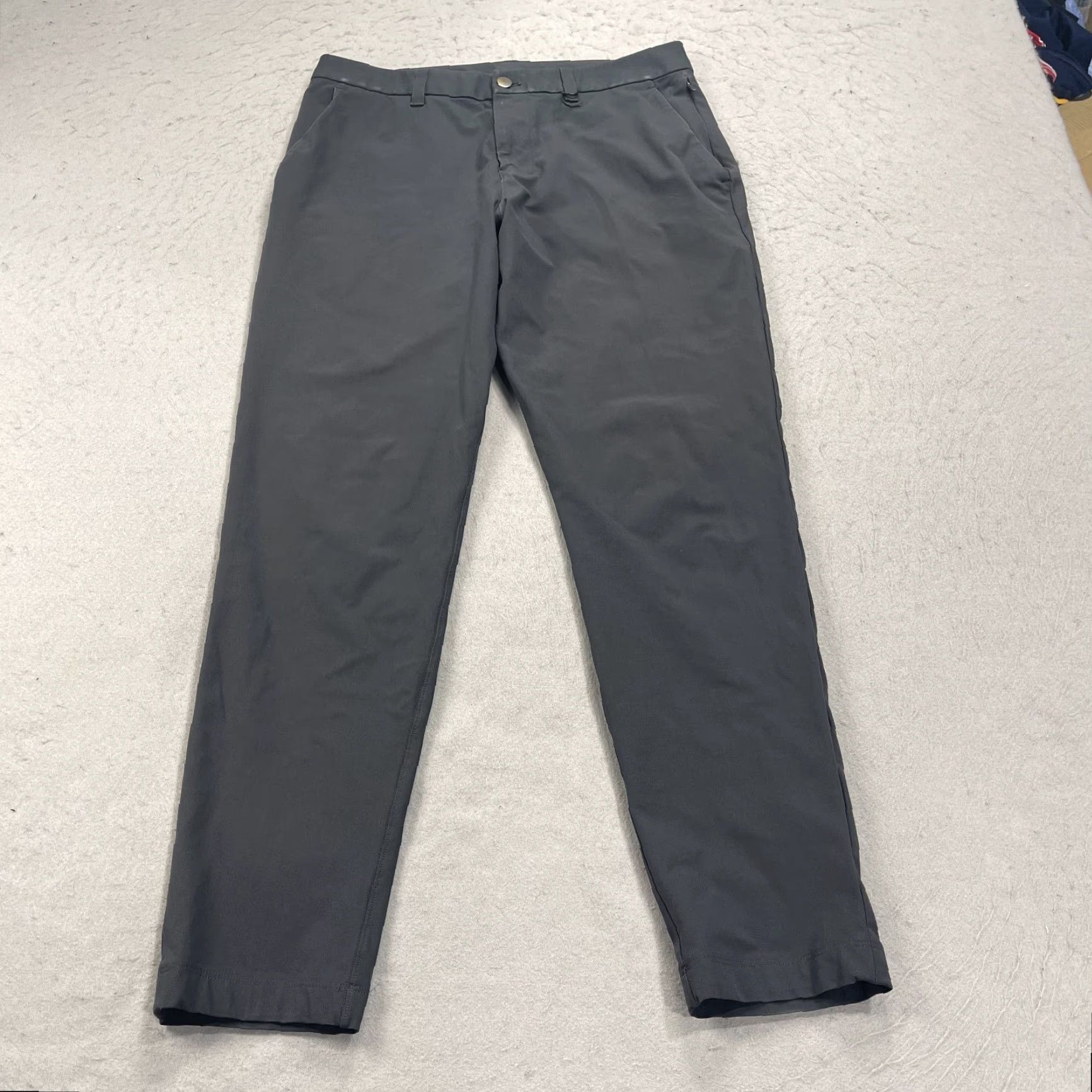 Lululemon Lululemon Pants Mens 32x31 Gray Warpstreme Slim Chino Button 5-Pocket Logo Preppy Stretch Casual Regular 32 Mens Size US 32 / EU 48 - 2 Thumbnail