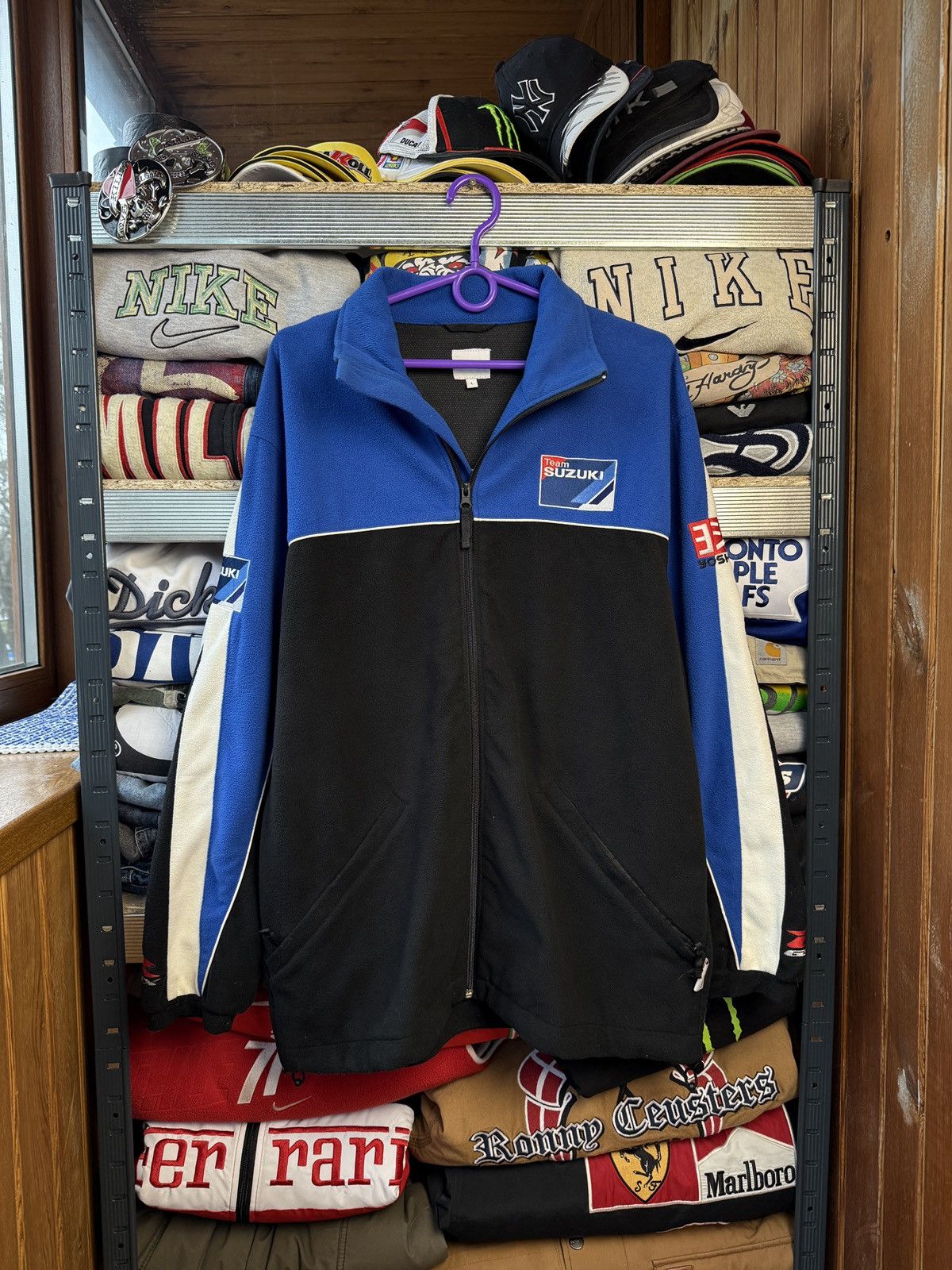 NASCAR × Vintage Vintage Suzuki Racing Fleece Jacket Nascar Big Logo Size US L / EU 52-54 / 3 - 1 Thumbnail