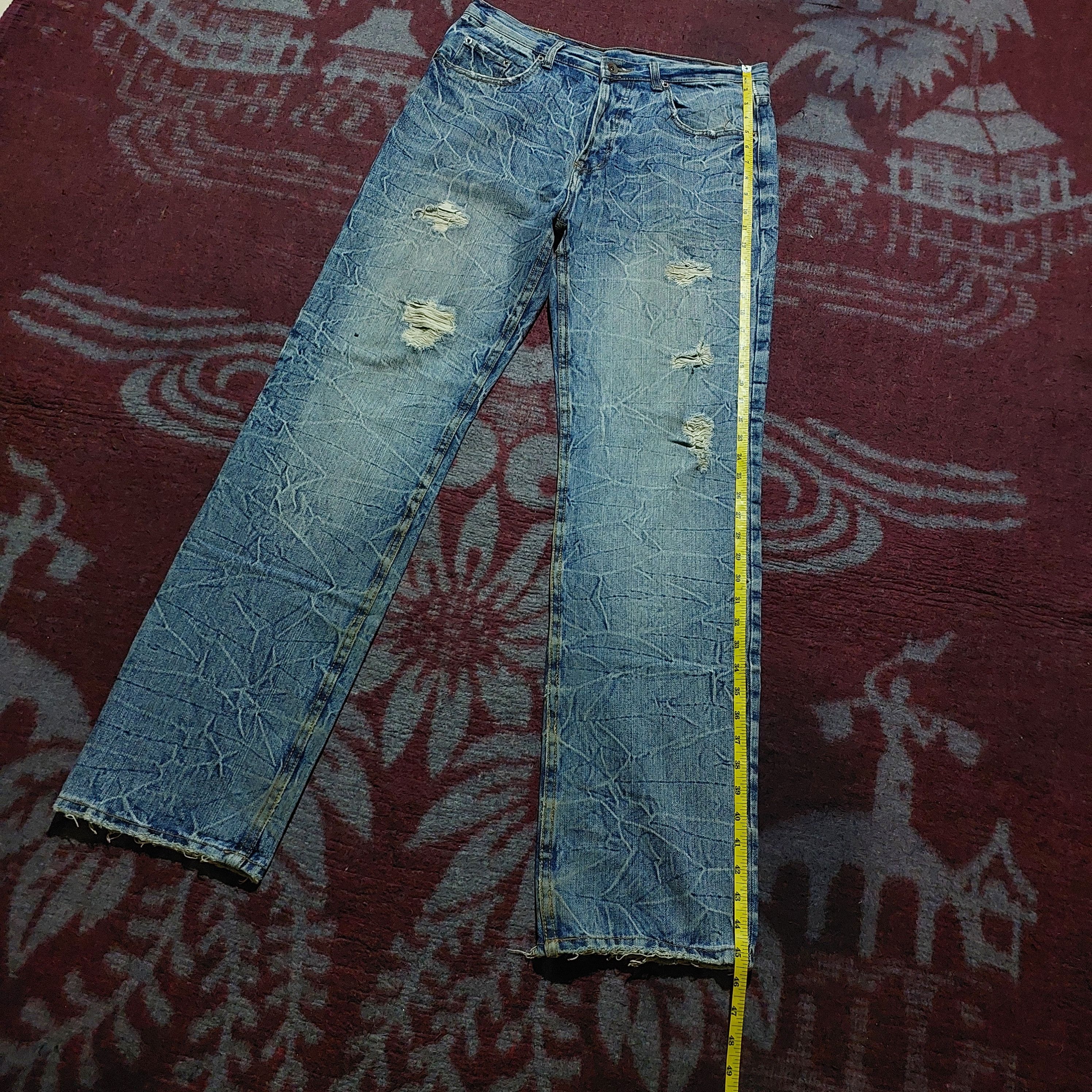 Tornado Mart Edge Rupert feather tendon pattern distressed denim Size US 32 / EU 48 - 11 Thumbnail