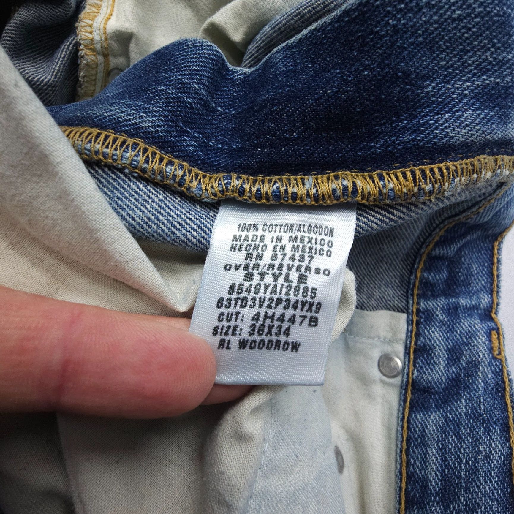 Polo Ralph Lauren Vtg Polo Ralph Lauren Jeans RL Woodrow Straight Jeans Mens 36 x 34 Denim Blue 5-Pocket Regular Waist 36 Inseam 33 Rigid Vintage, Logo, American Theme Size US M / EU 48-50 / 2 - 6 Thumbnail