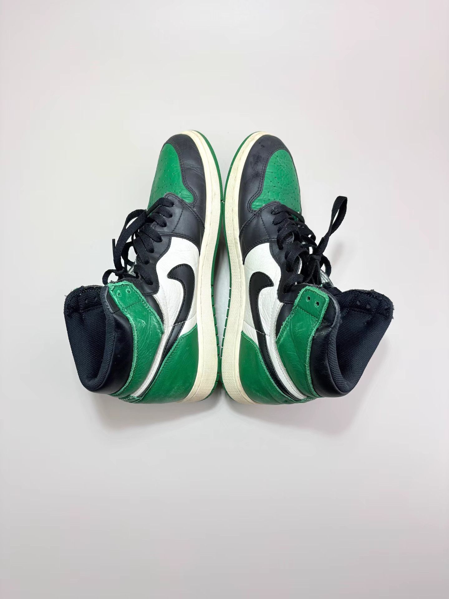 Nike NIKE JORDAN1 Black Green Toe K1 Size US 12 / EU 45 - 4 Thumbnail