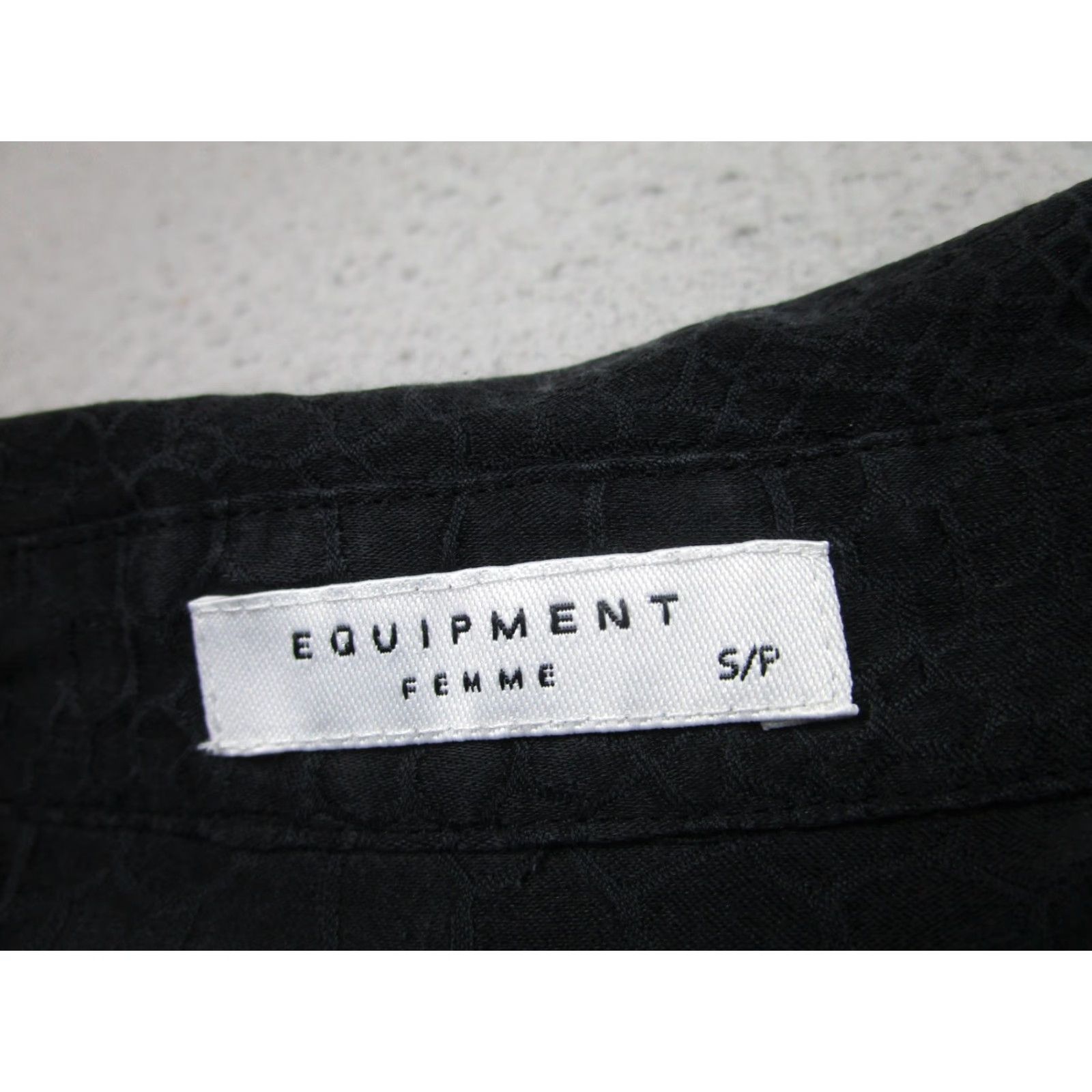 Equipment VINTAGE Equipment Shirt Dress Womens Small Black Silk Sleeveless Button Front Size S / US 4 / IT 40 - 4 Thumbnail