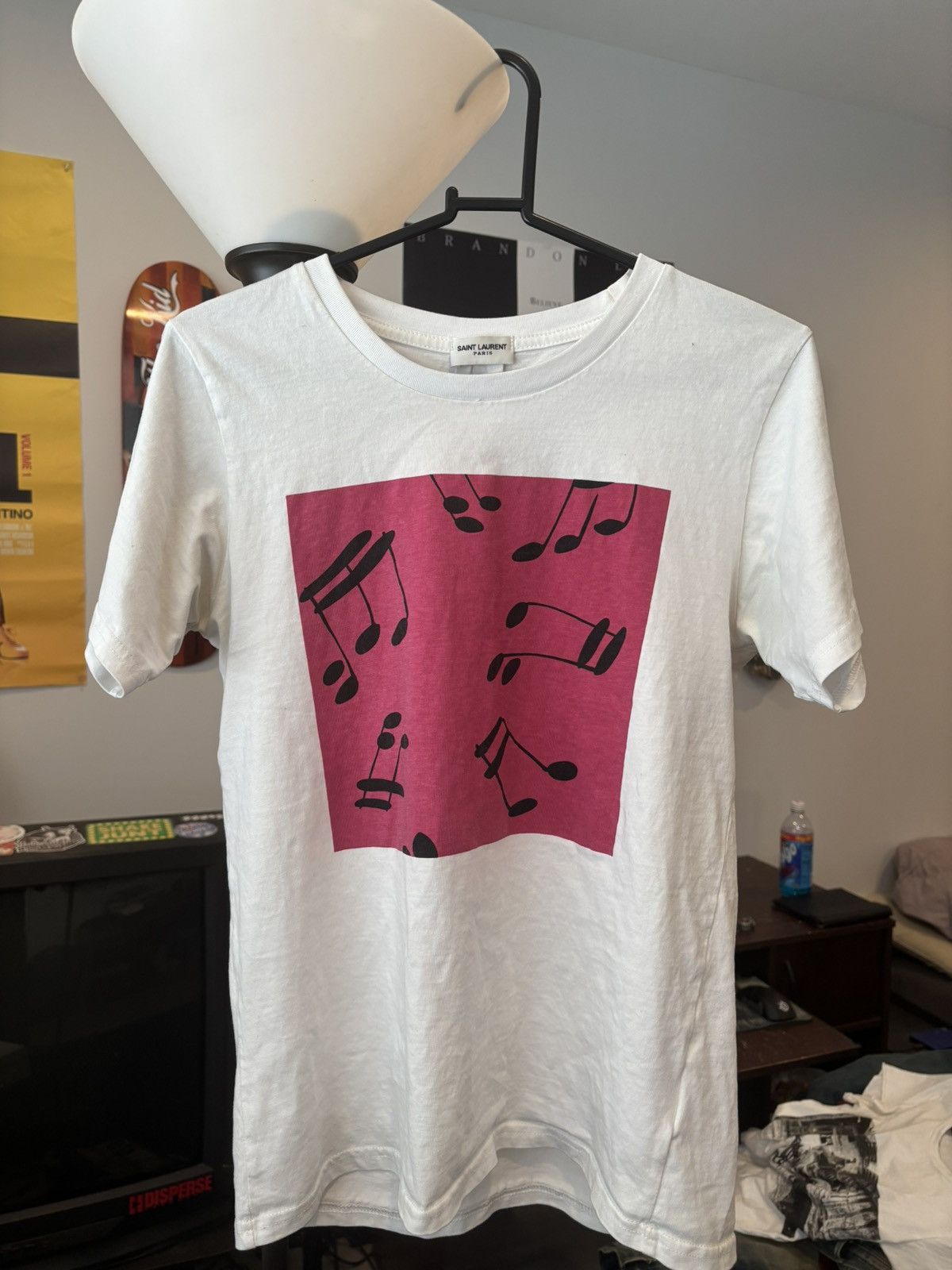 Ｎ*様 saint laurent paris music note backp Saint Laurent Paris Music Note T Shirt
