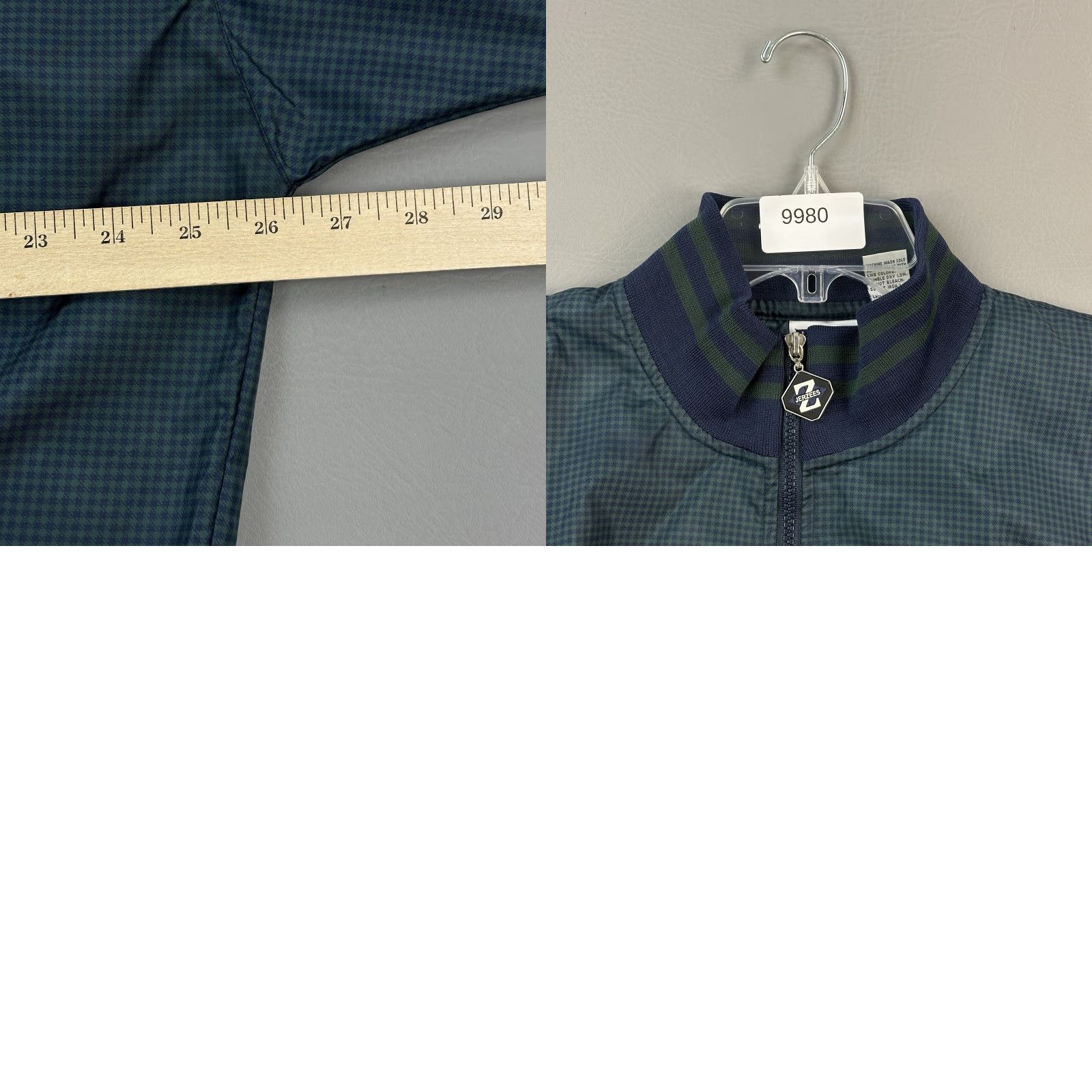 Jerzees VINTAGE Jerzees Pullover Mens L Micro Houndstooth Lightweight 1/4 Zip Golf Shirt Size US L / EU 52-54 / 3 - 9 Thumbnail