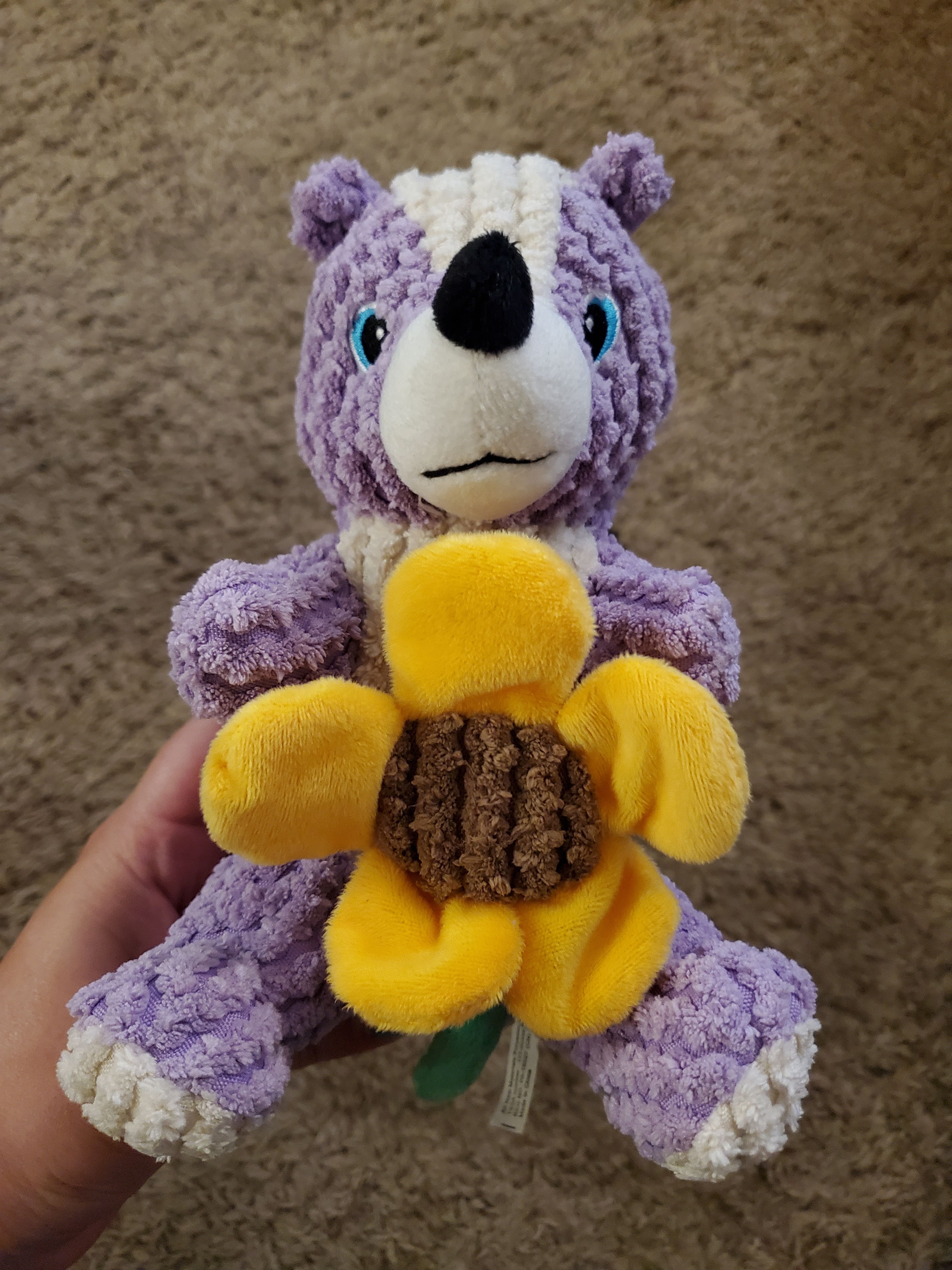 Other Purple crocheted skunk dog/kid toy with sunflower Size ONE SIZE - 1 Thumbnail