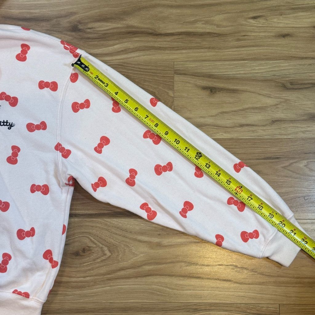 Other Hello Kitty Women’s XL Pink Zip Hoodie Bow Print Size XXL / US 16-18 / IT 52-54 - 7 Thumbnail