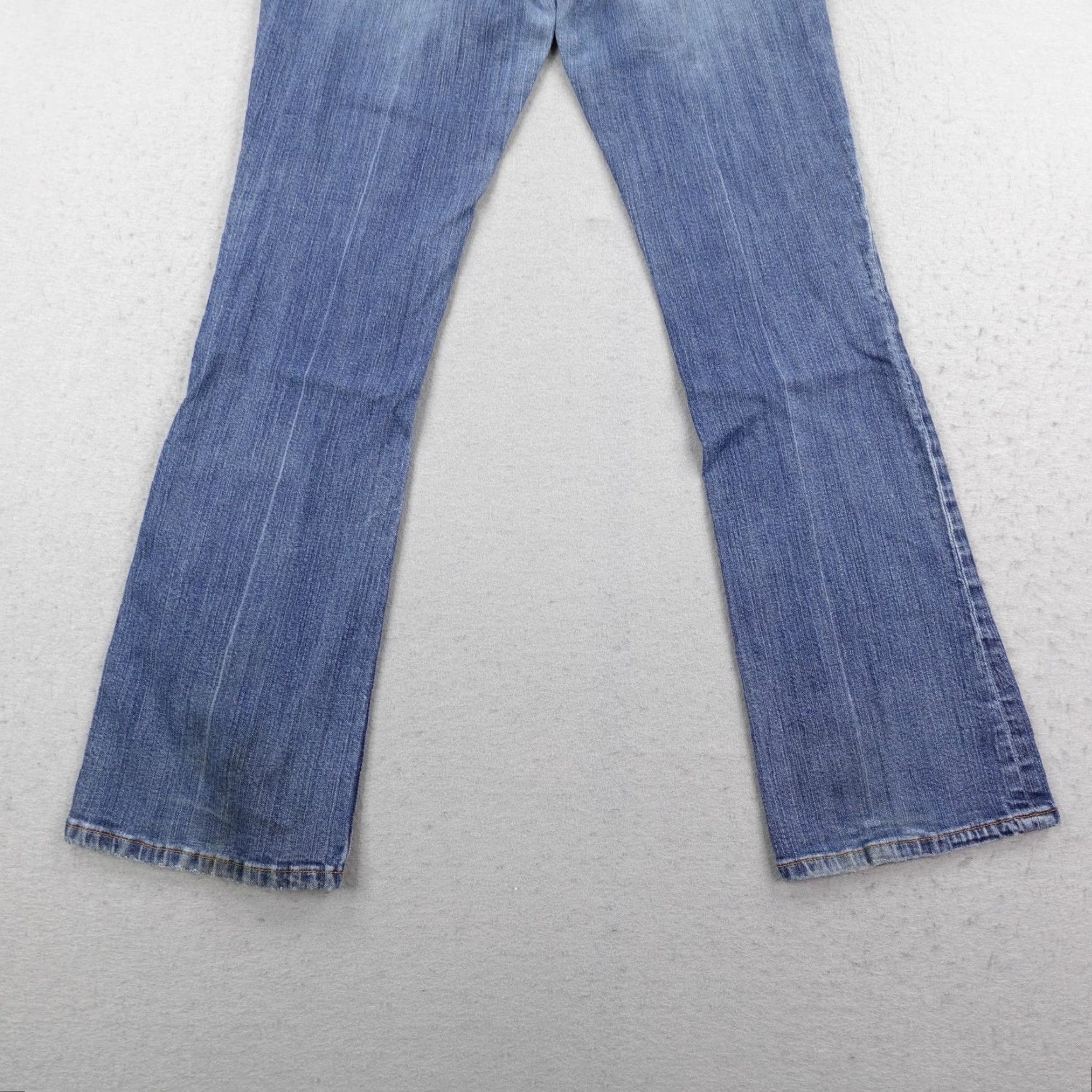 Vintage VINTAGE Seven7 Jeans Womens 32 Blue Denim Low Rise Bootcut Flare Y2K Flex Stretch Faded Size 24" / US 00 / IT 34 - 6 Thumbnail
