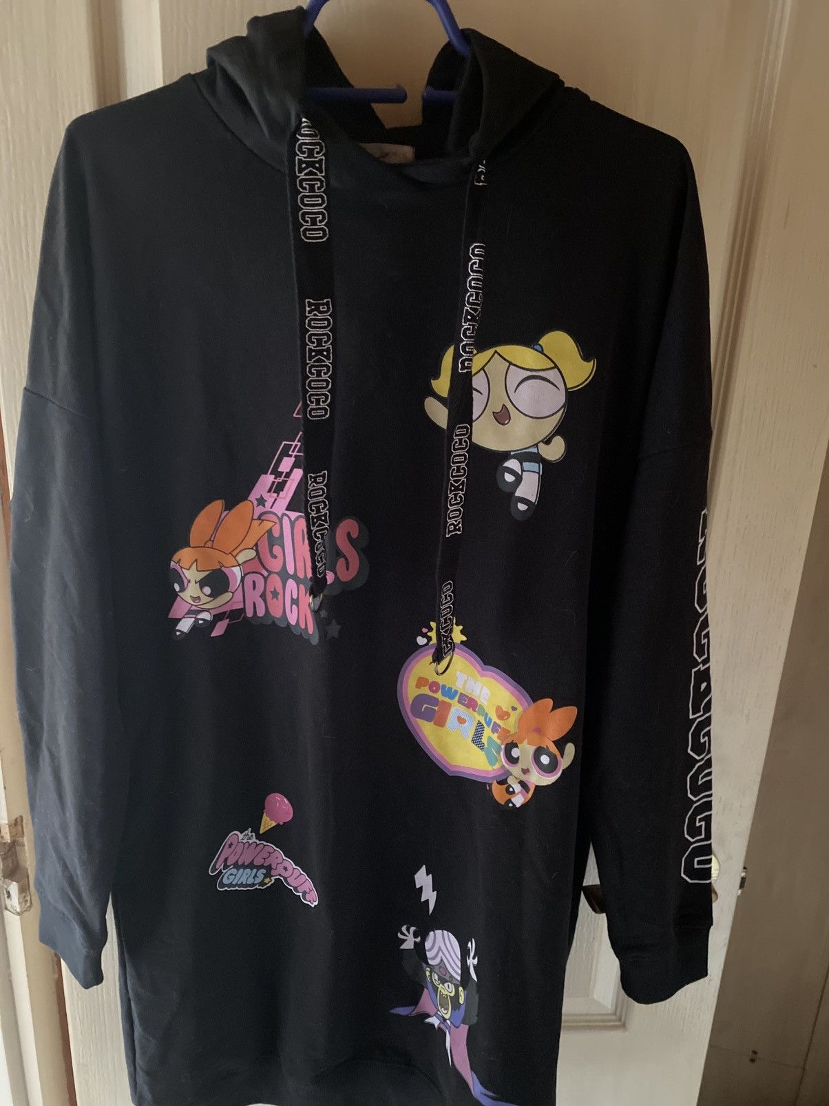 Rococo Sand Powerpuff Girls Themed Black Hoodie Size S / US 4 / IT 40 - 3 Thumbnail
