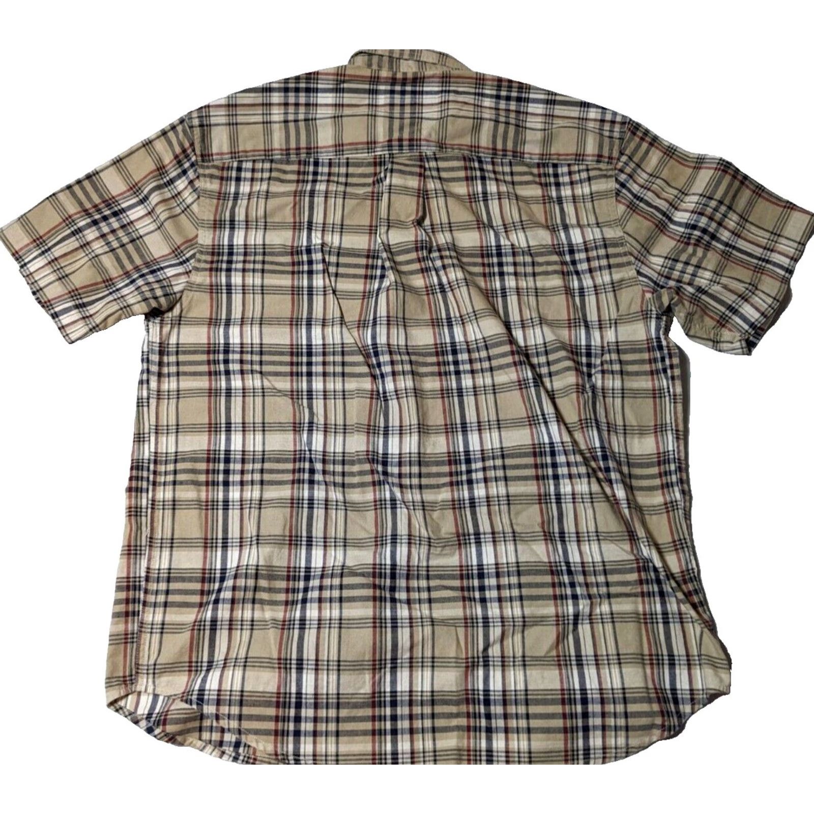 Eddie Bauer Eddie Bauer Button-Up Shirt Men Medium Khaki Brown Plaid 100% Cotton EUC Size US M / EU 48-50 / 2 - 2 Thumbnail