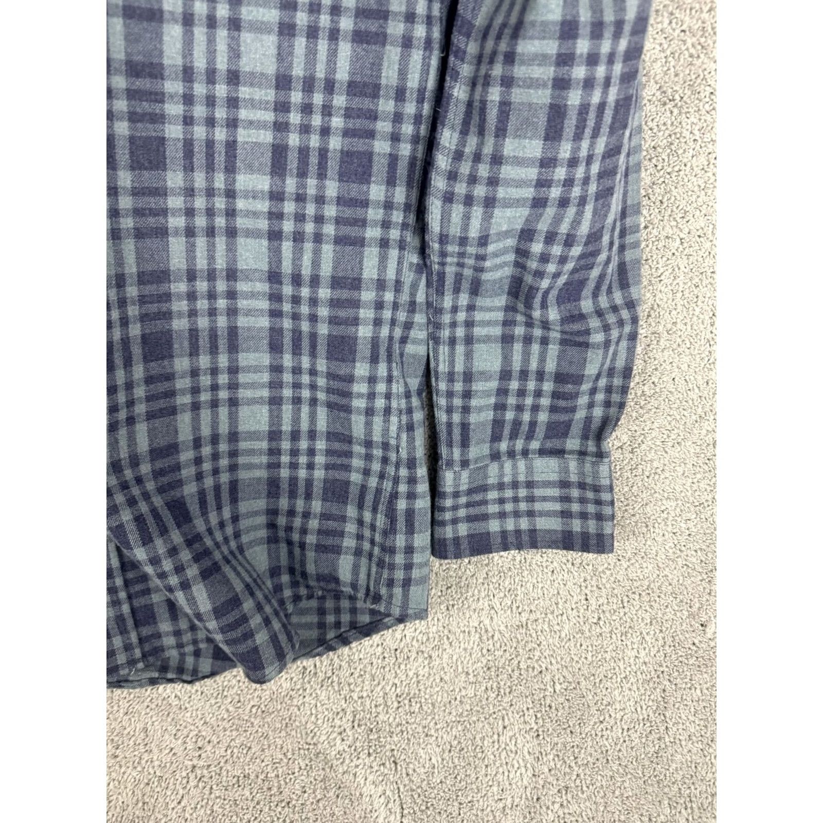 Vintage Mason James Shirt Mens Medium Blue Plaid Flannel Button Front Long Sleeve Size US M / EU 48-50 / 2 - 3 Thumbnail