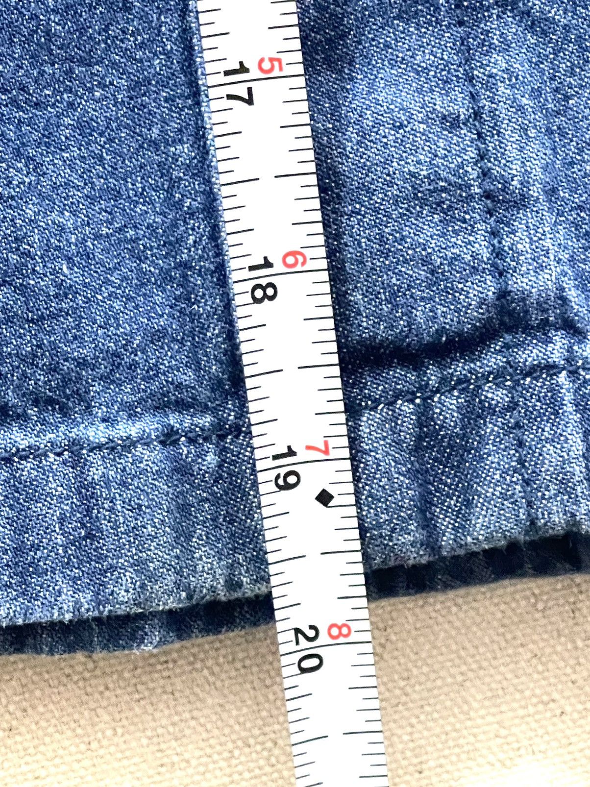 CHOCOOLATE Denim Elastic Waist A Line Faux Button Midi Skirt Size 27" / US 4 / IT 40 - 8 Thumbnail