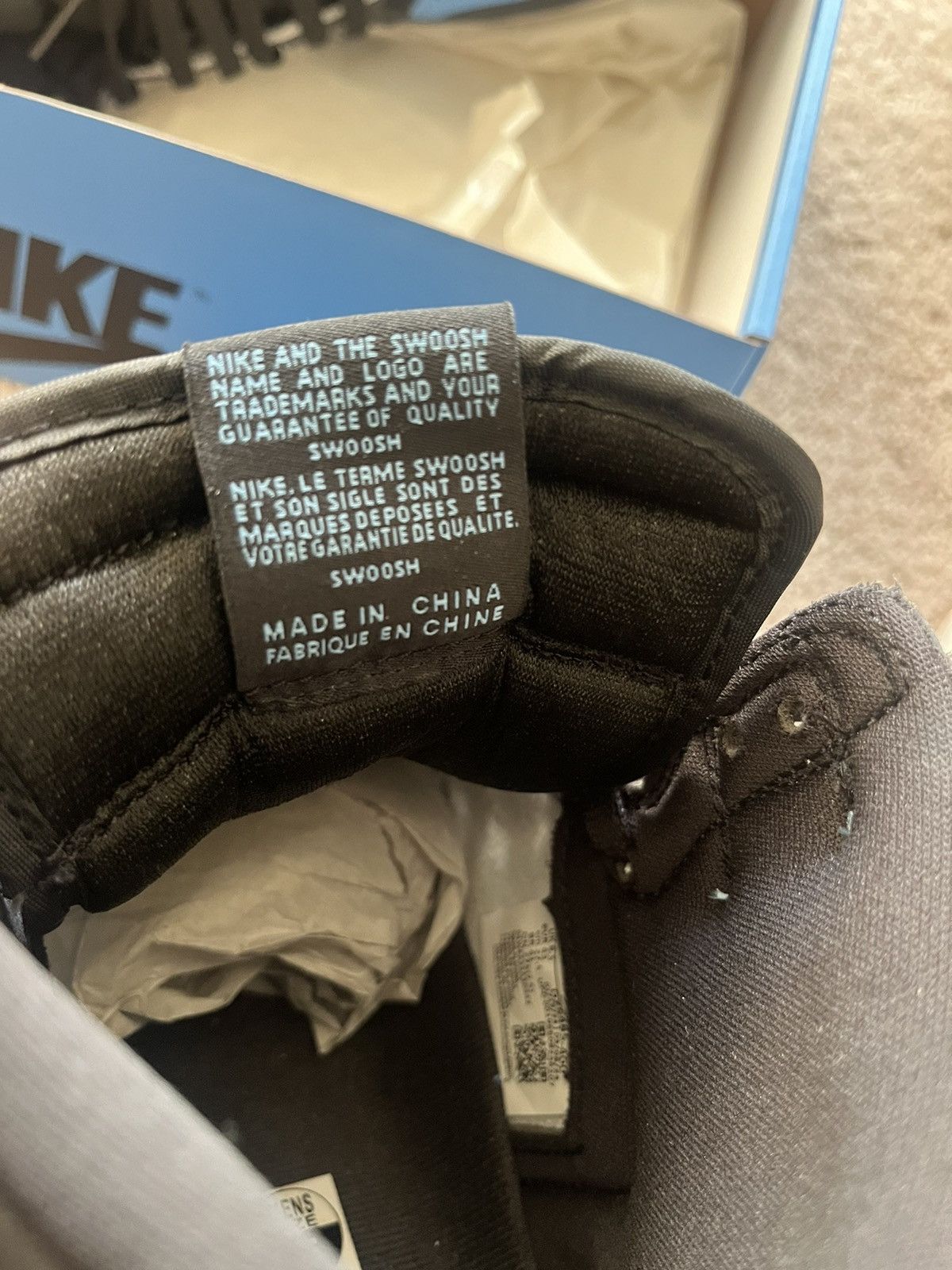 Nike Air Jordan 1 Retro OG High UNC Toe Size US 9.5 / EU 42-43 - 4 Thumbnail