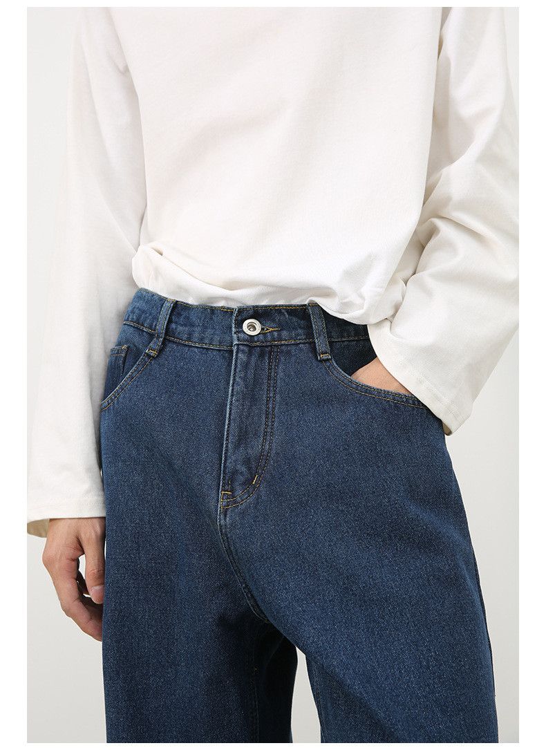 Japanese Brand × Jean Vintage elastic waist American loose wide leg straight jeans Size US 32 / EU 48 - 7 Thumbnail