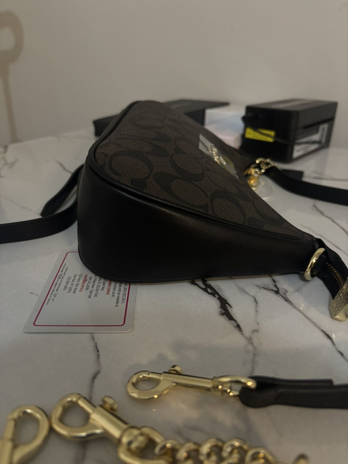 Coach Coach Signature Shoulder Bag (Brown/Black) Size ONE SIZE - 4 Thumbnail