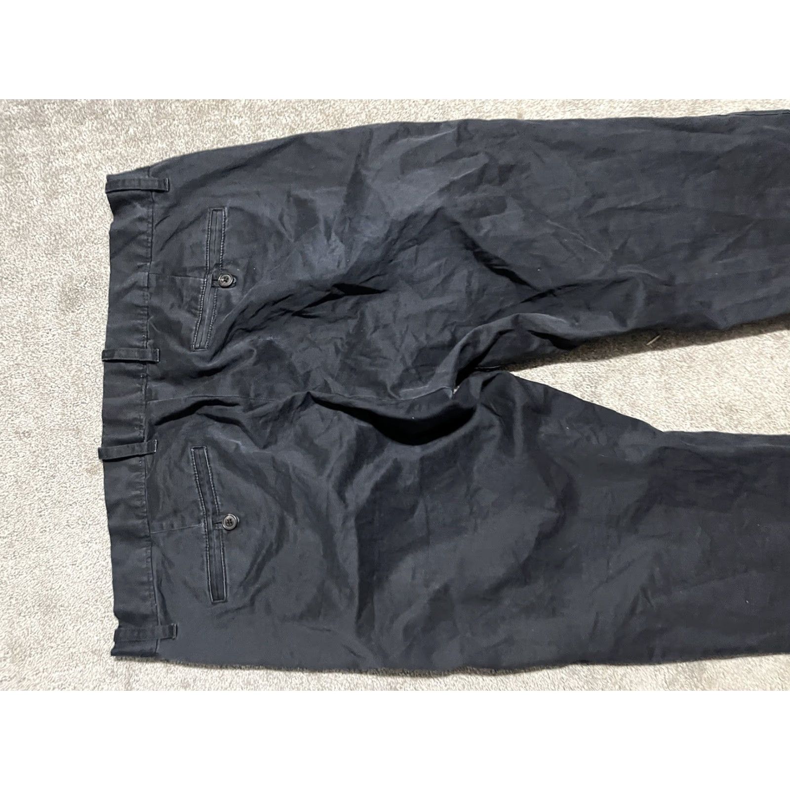 Gap Gap Pants Men Khakis Tailored Straight Fit 38x32 Black Flat Front Chino Pockets Slim Regular Size US 38 / EU 54 - 4 Thumbnail