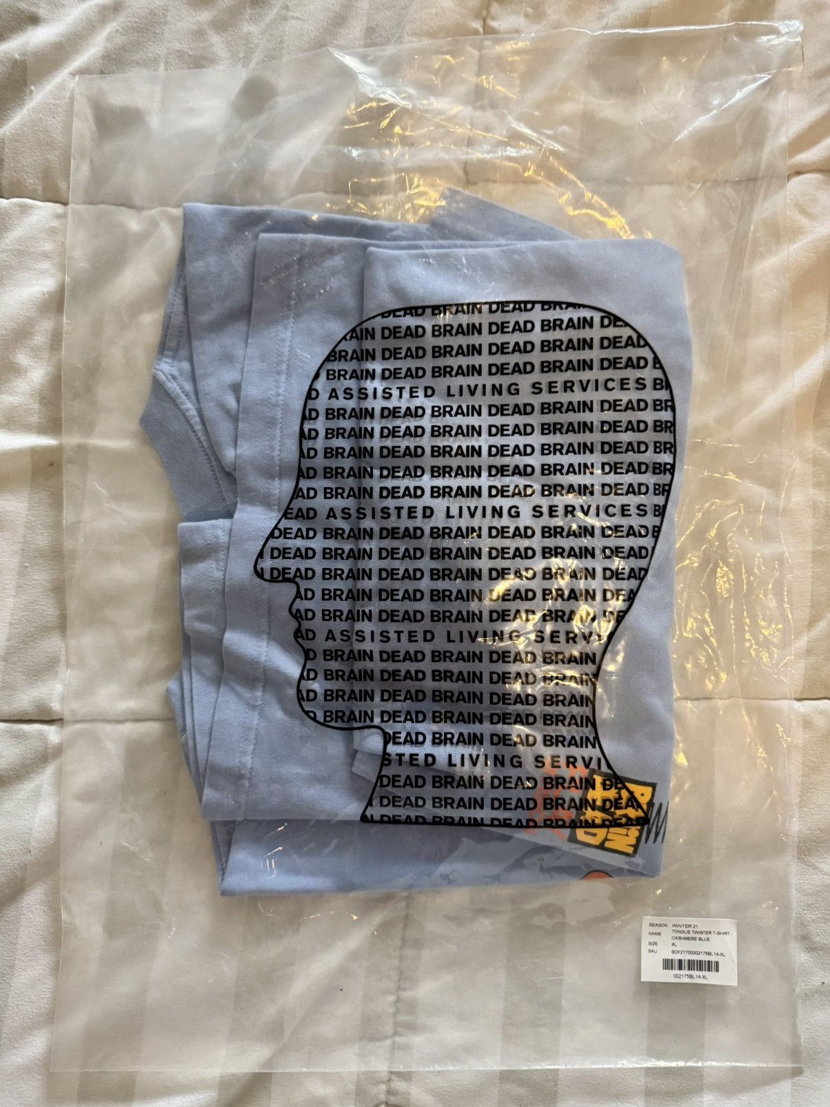 Brain Dead Brain Dead Tongue Twister Tee Cashmere Blue Size US XL / EU 56 / 4 - 4 Thumbnail