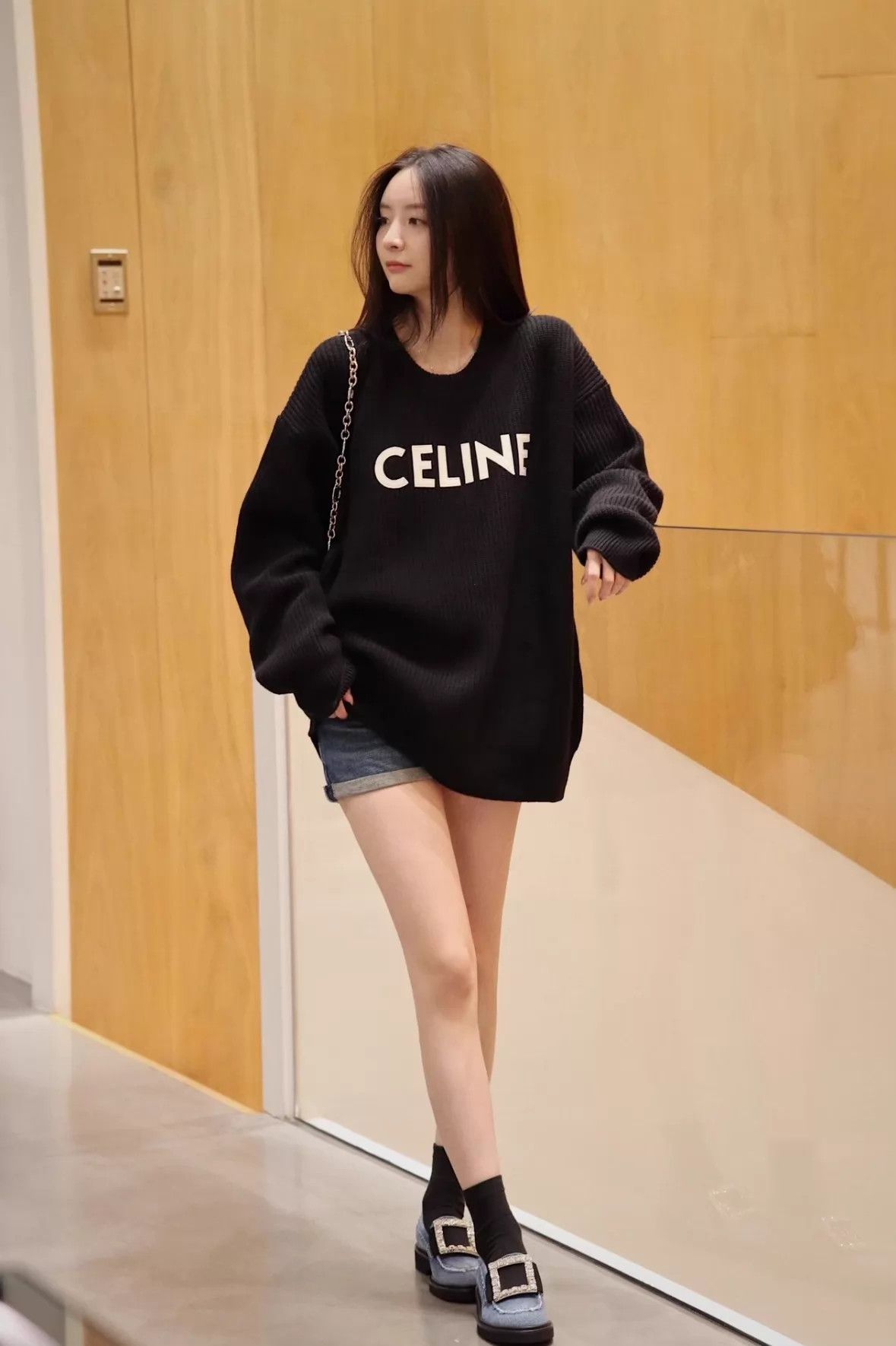Celine CELINE Black Logo Knit Sweater S 98 New Oversized Size S / US 4 / IT 40 - 5 Thumbnail