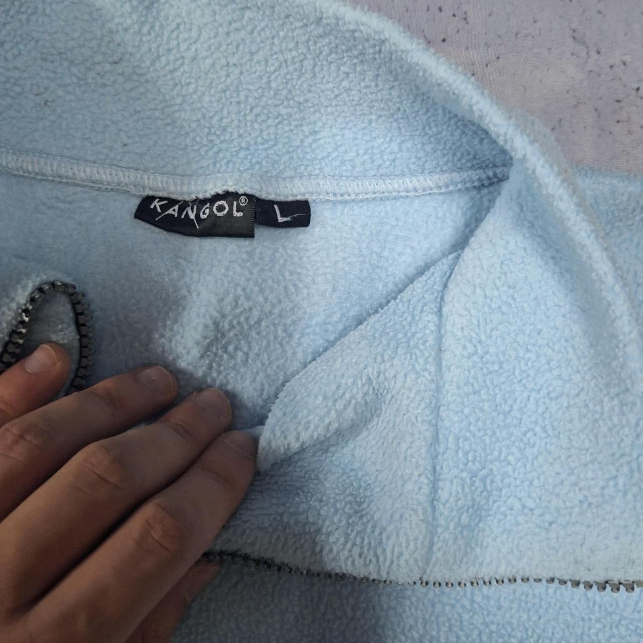 Kangol Kangol baby blue fleece quarter zip jumper #fleecejumper Size L / US 10 / IT 46 - 3 Thumbnail