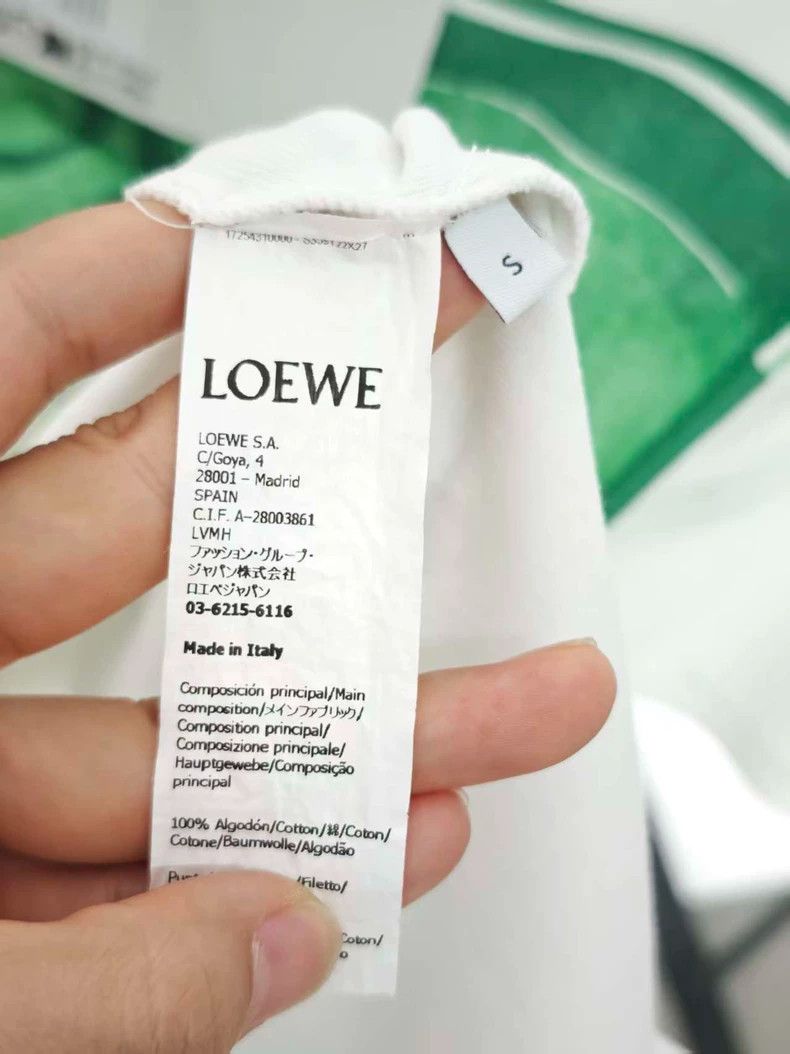 Loewe LOEWE White and green short-sleeved T-shirt Size S / US 4 / IT 40 - 4 Thumbnail