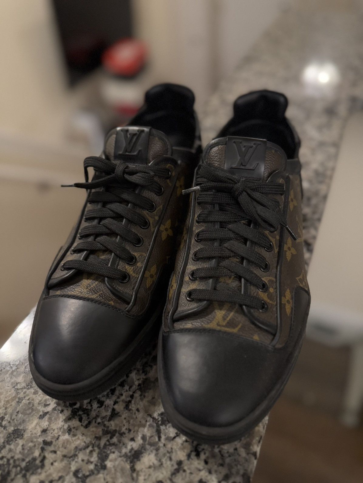 Louis Vuitton 7.5LV/8.5US Louis Vuitton Mens Brown Sneakers Monogram 🧼 Size US 8.5 / EU 41-42 - 7 Thumbnail