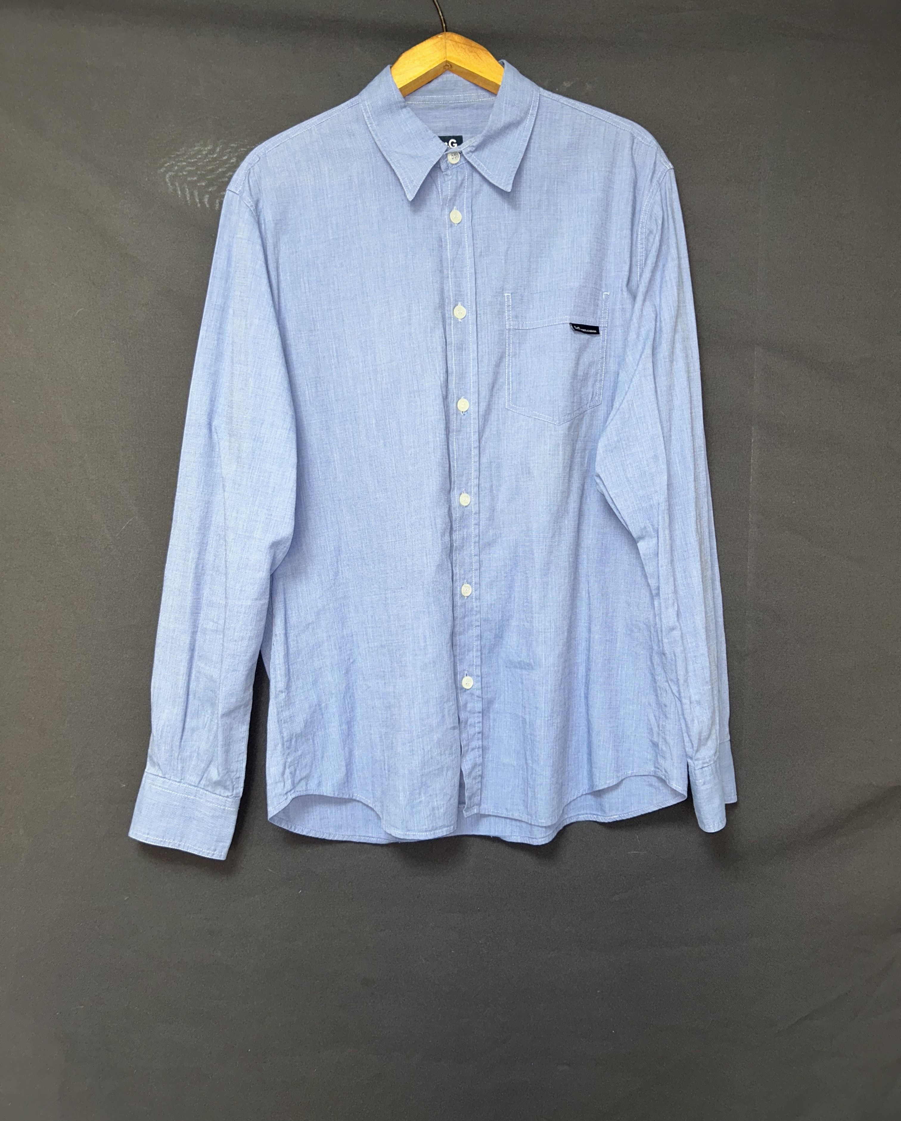 image of Dolce Gabbana Like Jans Shirt in Blue Jean, Men's (Size Medium)
