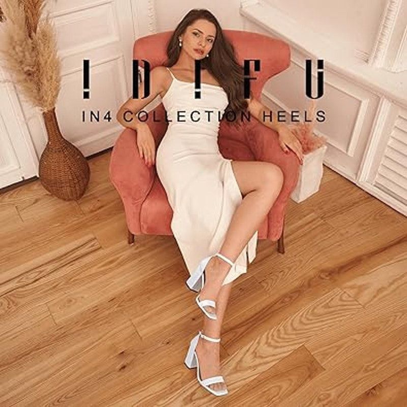 Other Idifu White Faux Leather Block Heel Ankle Strap Shoes 9 Size US 9 / IT 39 - 5 Thumbnail