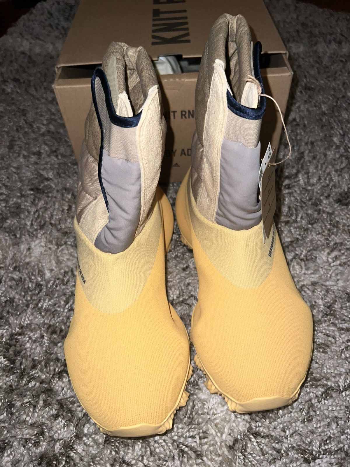 Adidas Yeezy Knit RNR Boot Sulfur Men’s Size 8 Adidas Size US 8 / EU 41 - 4 Thumbnail
