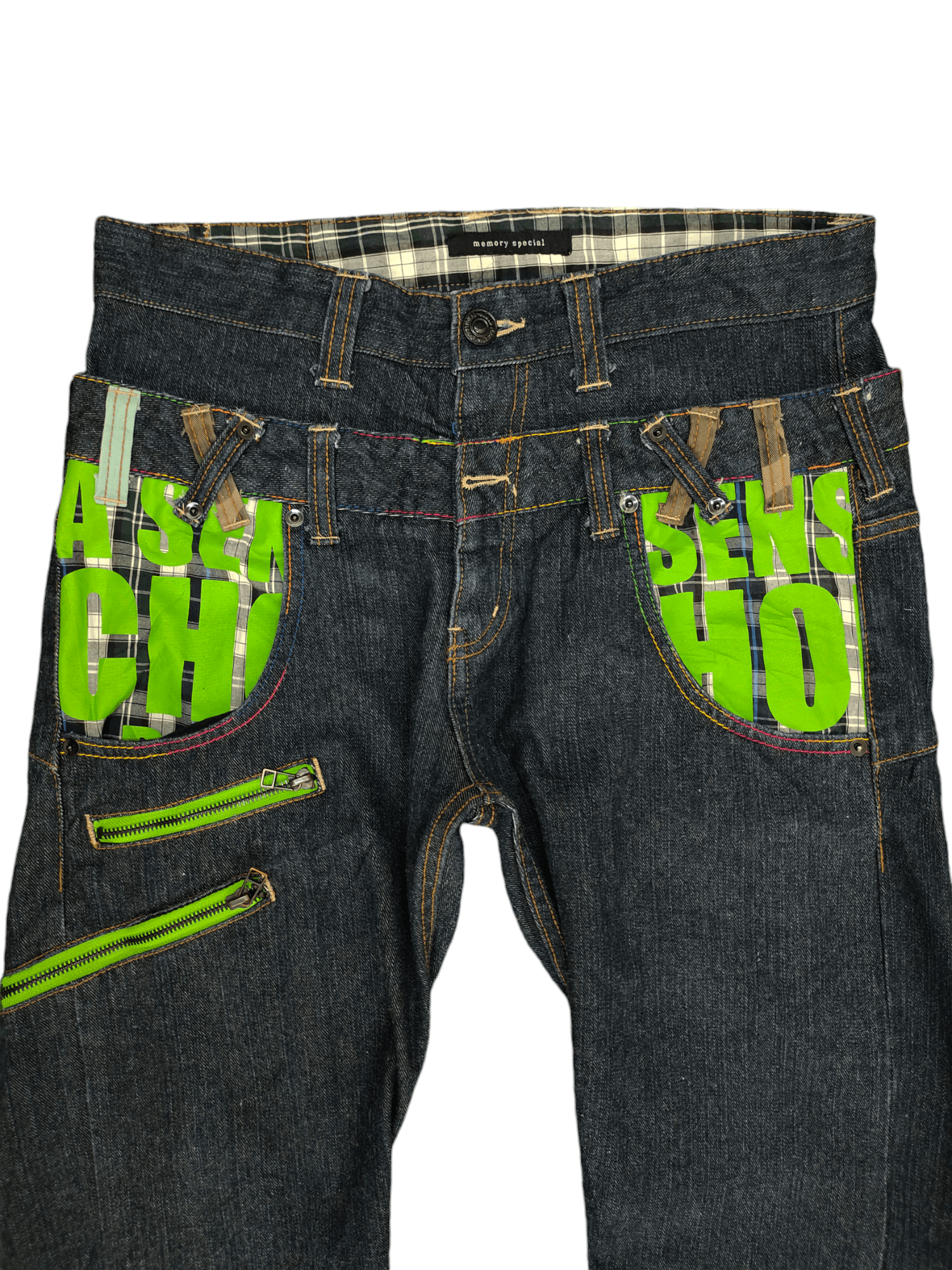 Comme des Garcons × Undercover Memory Special Double Waist Spiral Cut Denim Jeans Size US 31 - 2 Thumbnail