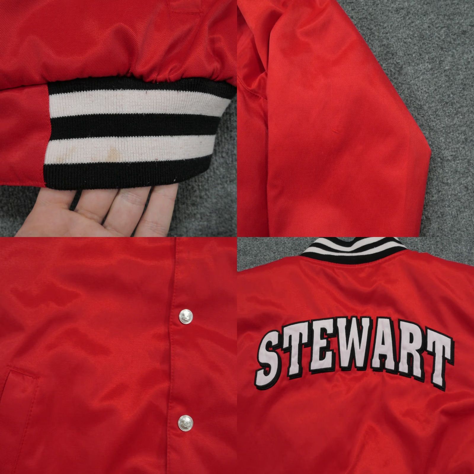Chase Authentics VINTAGE Tony Stewart Jacket Adult Small Red Snap Varsity Quilt Lined Nascar Y2K Chase Authentics Bomber Jacket Blue 80s Mens S Size US S / EU 44-46 / 1 - 8 Thumbnail