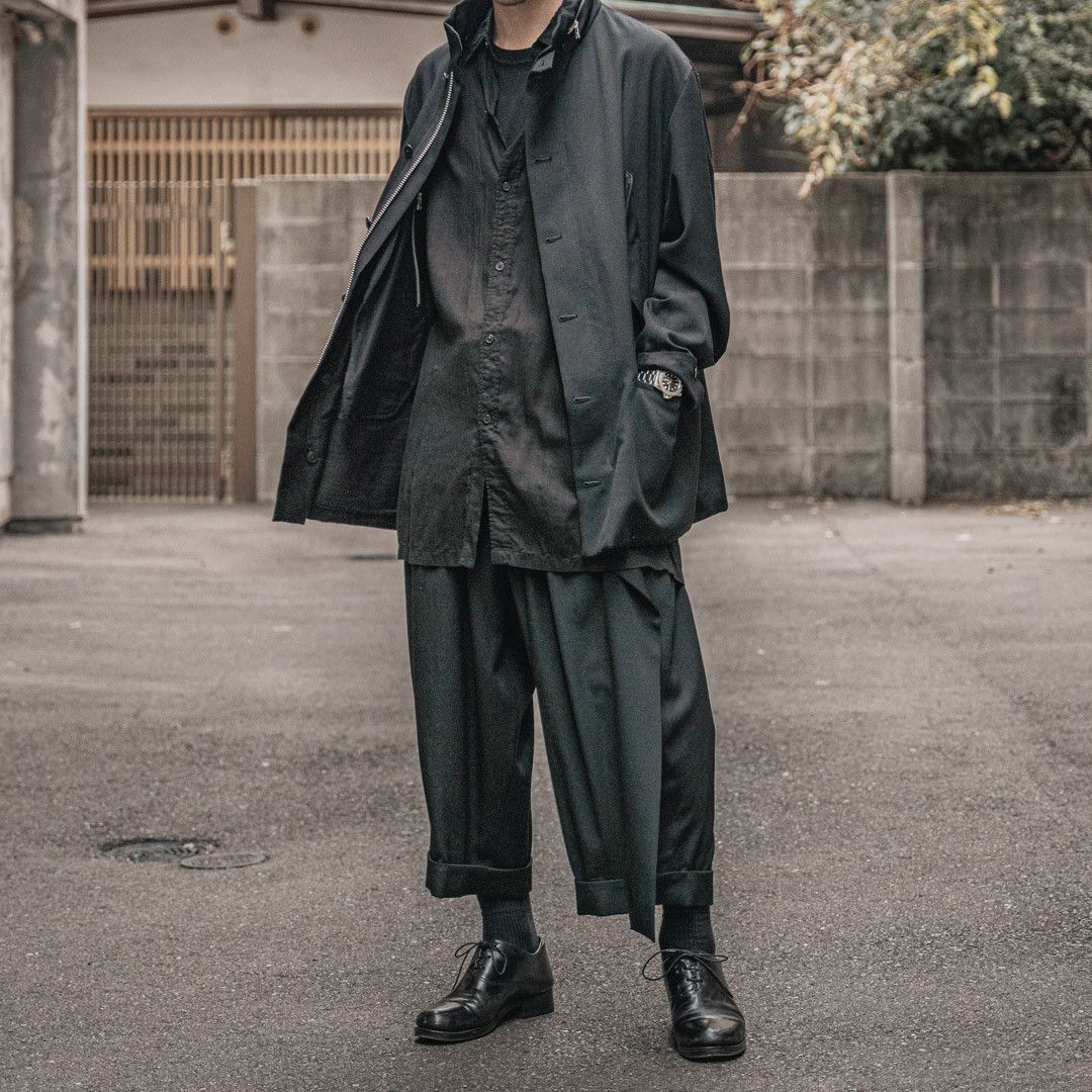 Yohji Yamamoto Yohji Yamamoto Pour Homme - W/Gabardine Mackin Pants Size US 30 / EU 46 - 6 Thumbnail