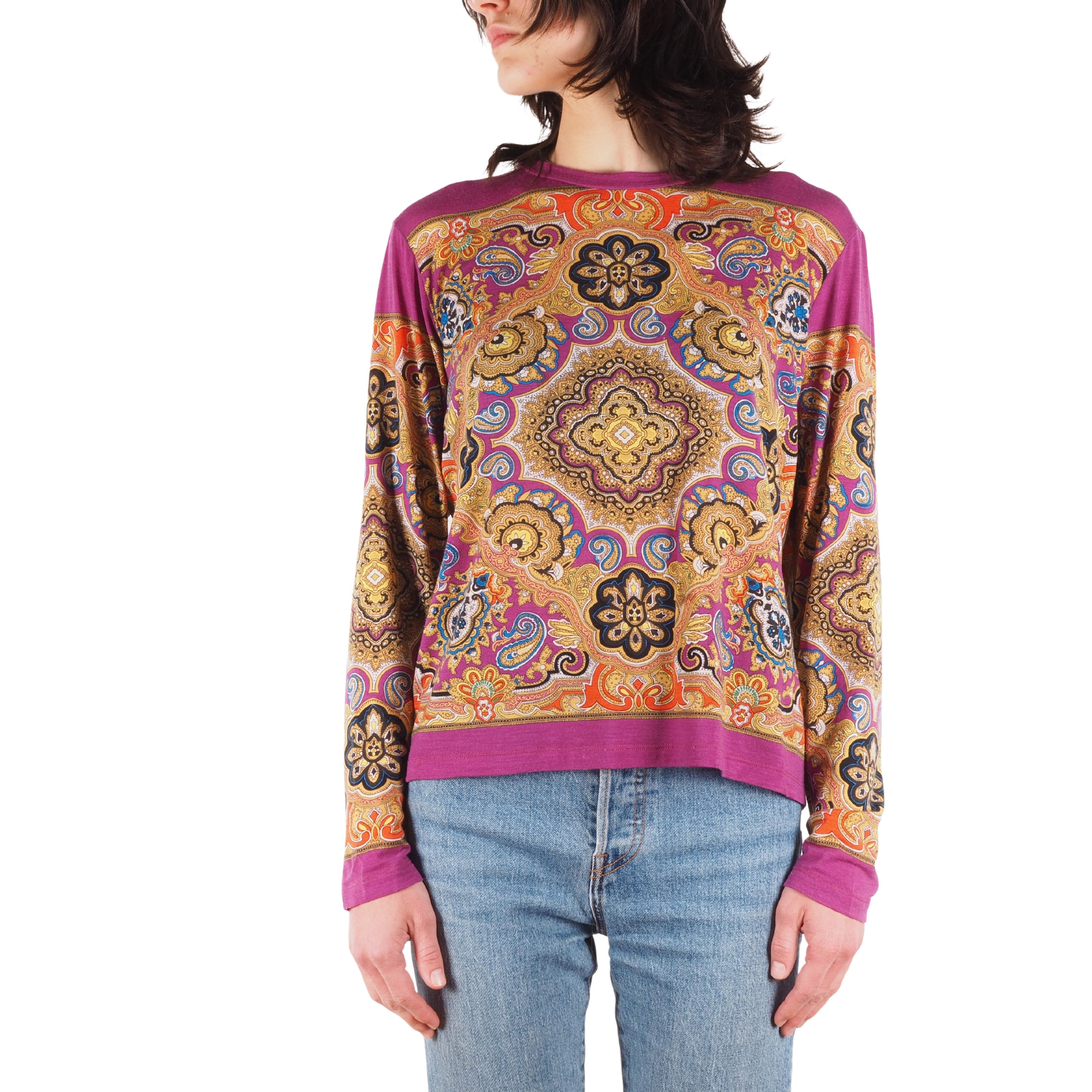 Etro Etro Multicolor Paisley Wool Pullover Sweater Size L / US 10 / IT 46 - 1 Thumbnail