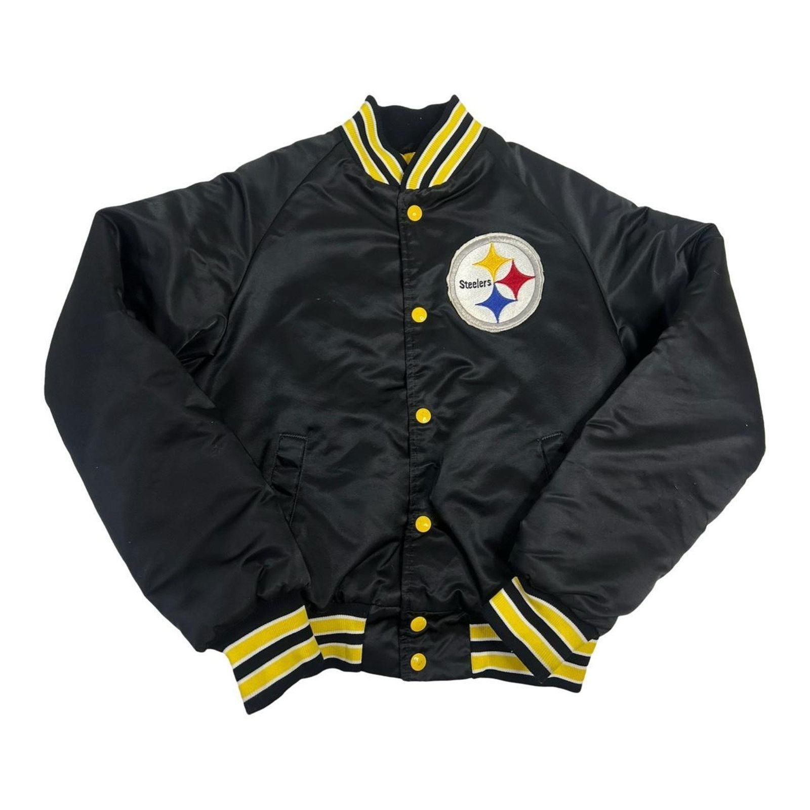 NFL Pittsburgh steelers jacket satin varsity Size L / US 10 / IT 46 - 1 Thumbnail