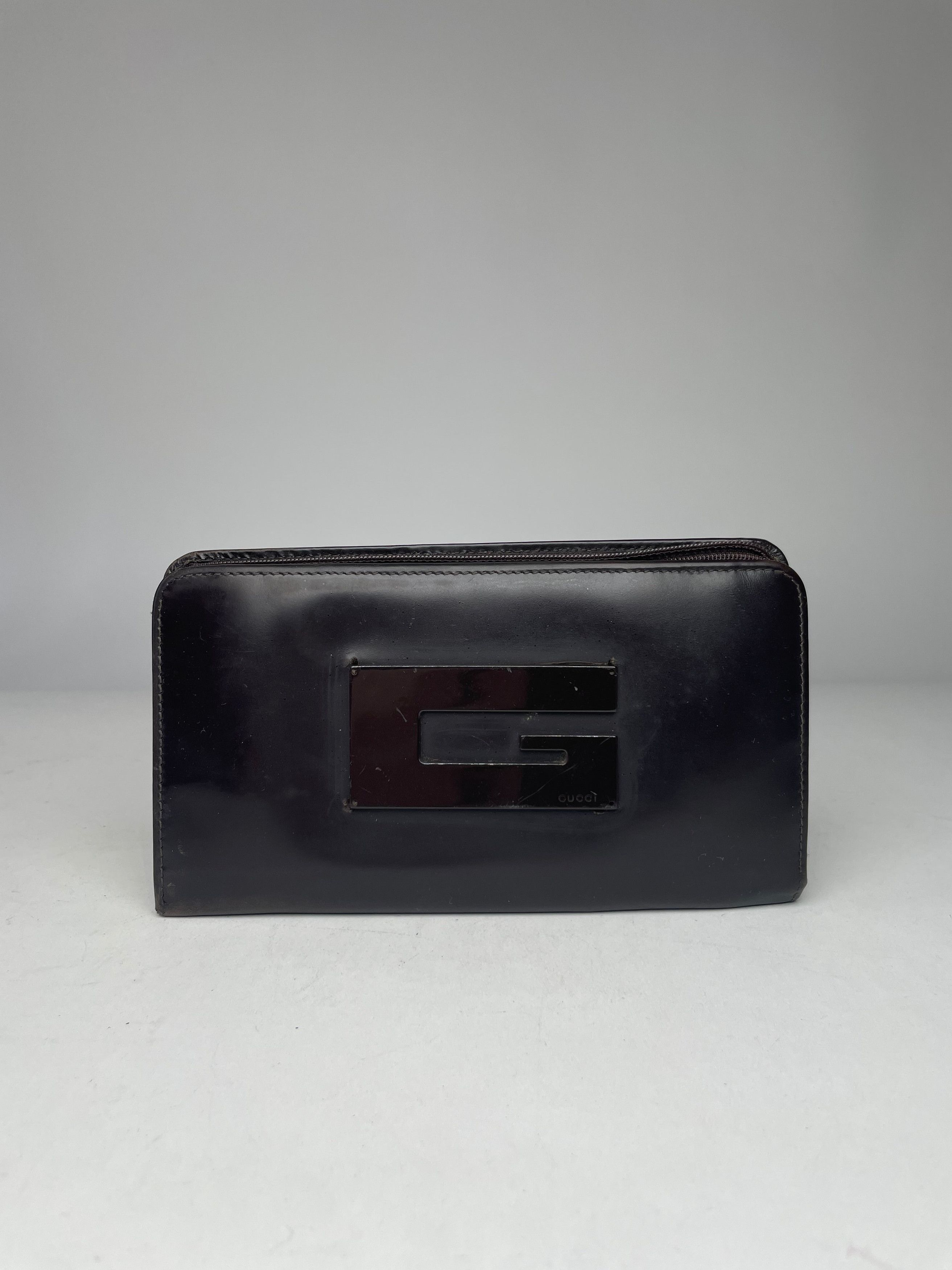 Gucci Vintage Patent Leather Wallet Brown Size ONE SIZE - 1 Thumbnail