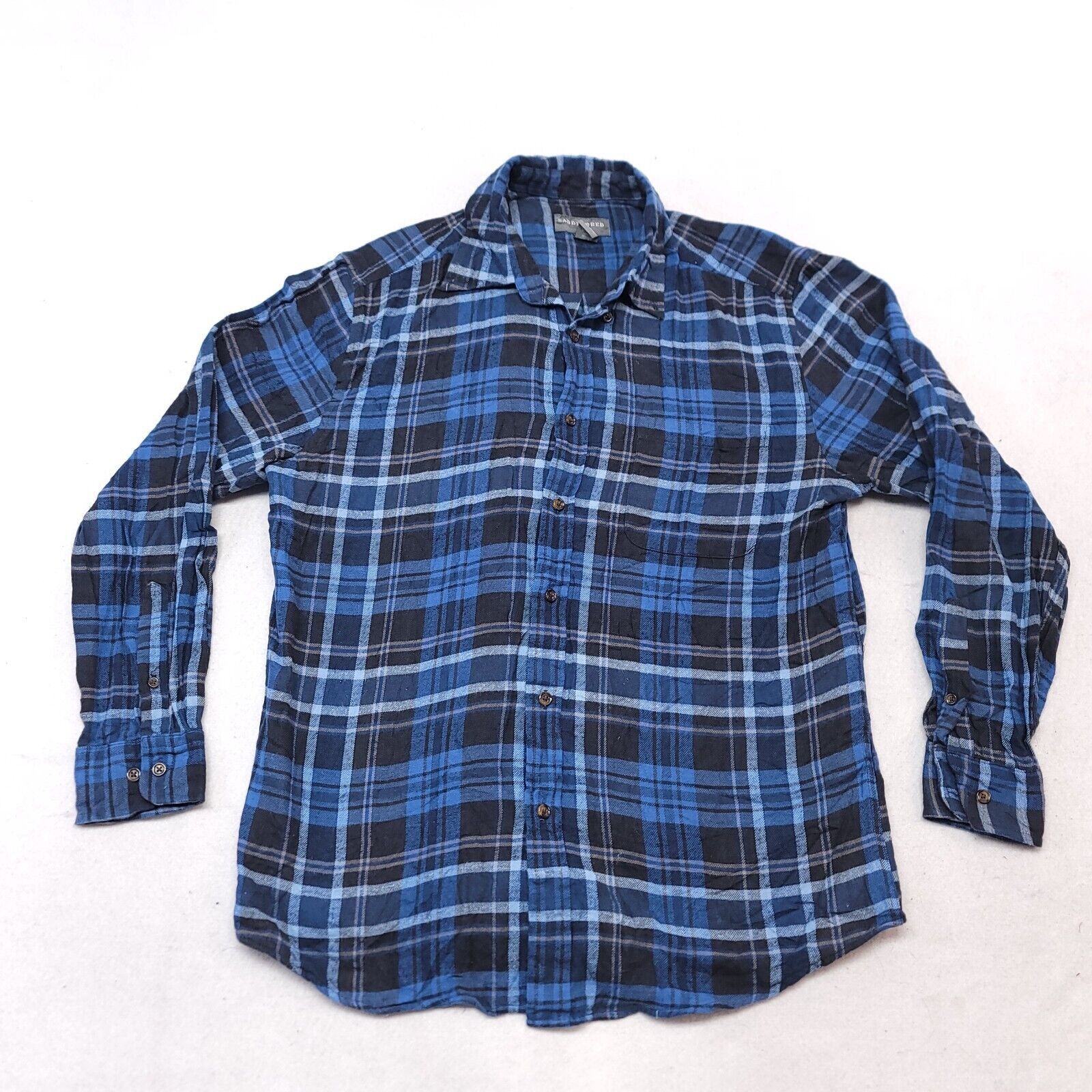 Saddlebred Saddlebred Tartan Flannel Shirt Mens Size Large L Blue Black Size US L / EU 52-54 / 3 - 2 Thumbnail