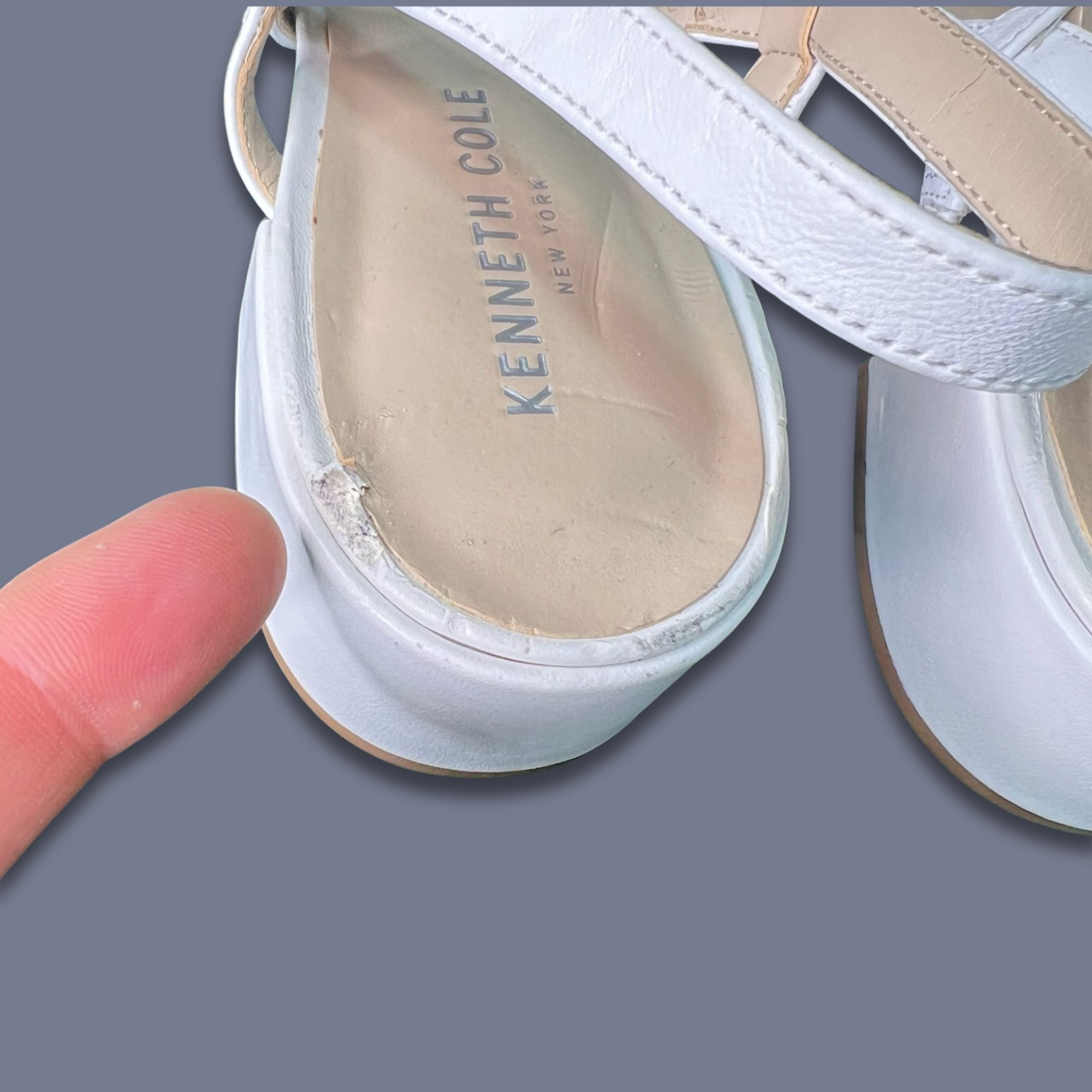 Kenneth Cole Kenneth Cole Maisie Low Heeled Sandals White Open Toe Adjust Size US 8 / IT 38 - 7 Thumbnail