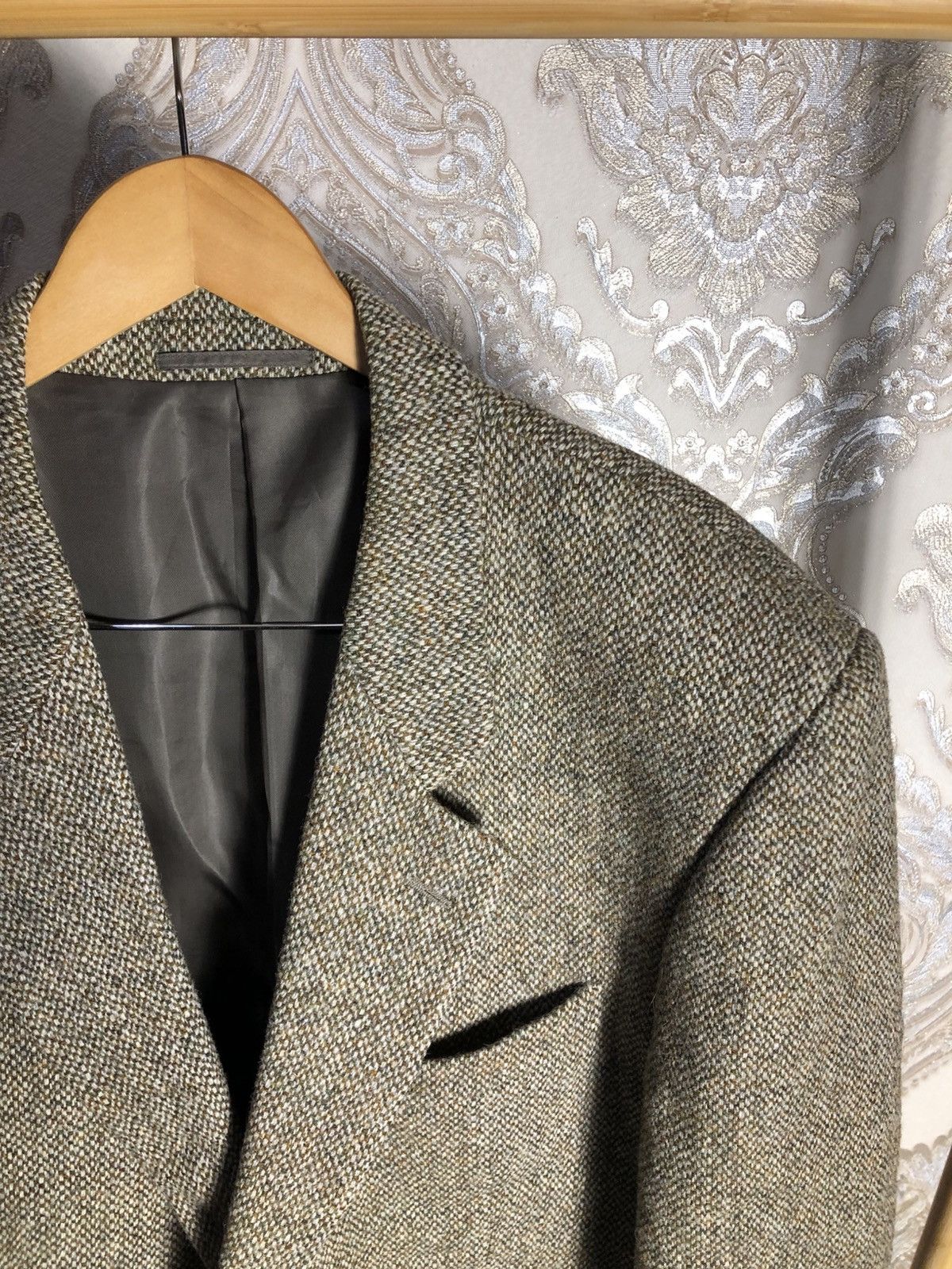 Harris Tweed × Vintage VERY RARE HARRIS TWEED DESIGNER BLAZER CASUAL ENGLAND 90s Size 46R - 2 Thumbnail