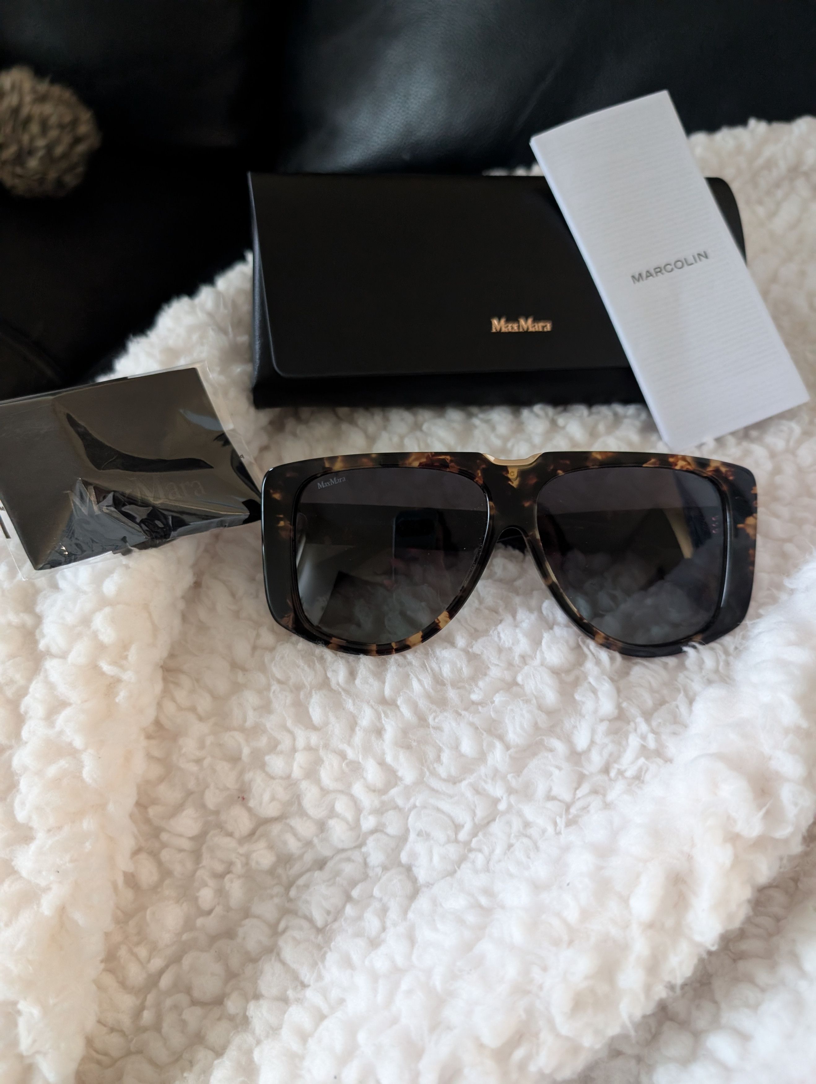 Max Mara Max Mara SPARK1 MM0075 Square Tortoise Shell Sunglasses Size ONE SIZE - 9 Thumbnail