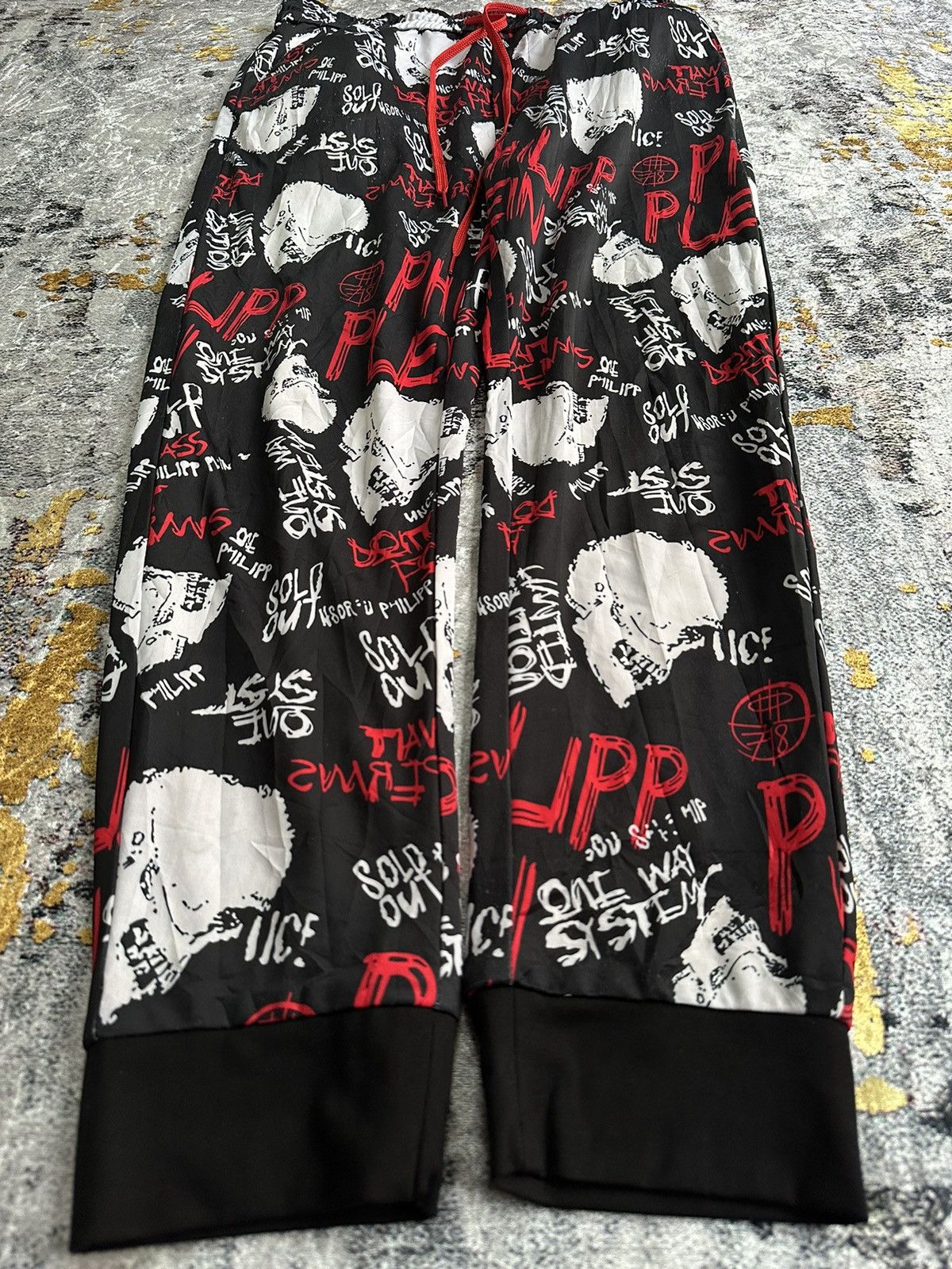 14th Addiction CRAZY FASHION SKULL LIKE MADPUNKS PANTS IF6WAS9 PUNK STYLE Size US 33 - 5 Thumbnail